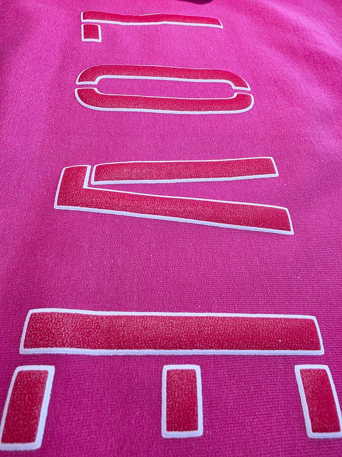 Love Stencil Puff Print Sweatshirt