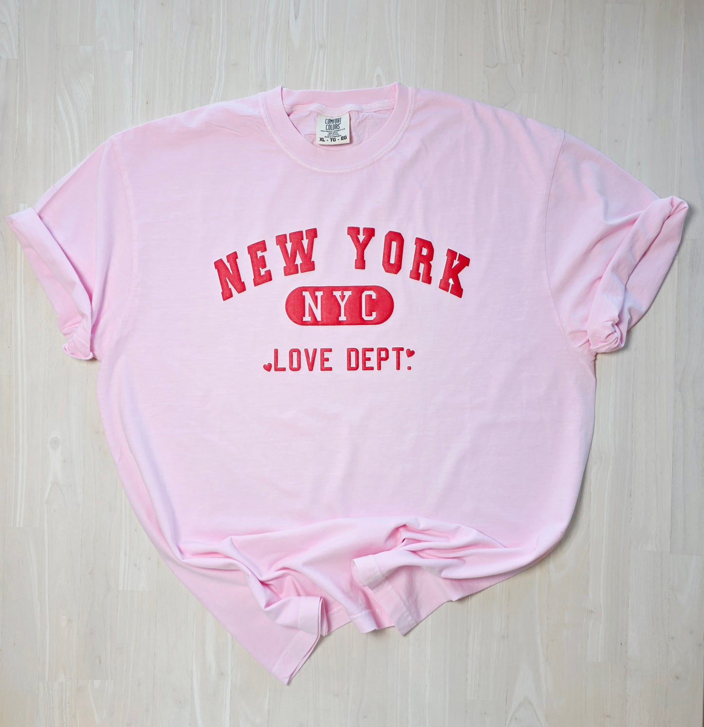 New York NYC Love Dept. Puff Print Graphic Tee
