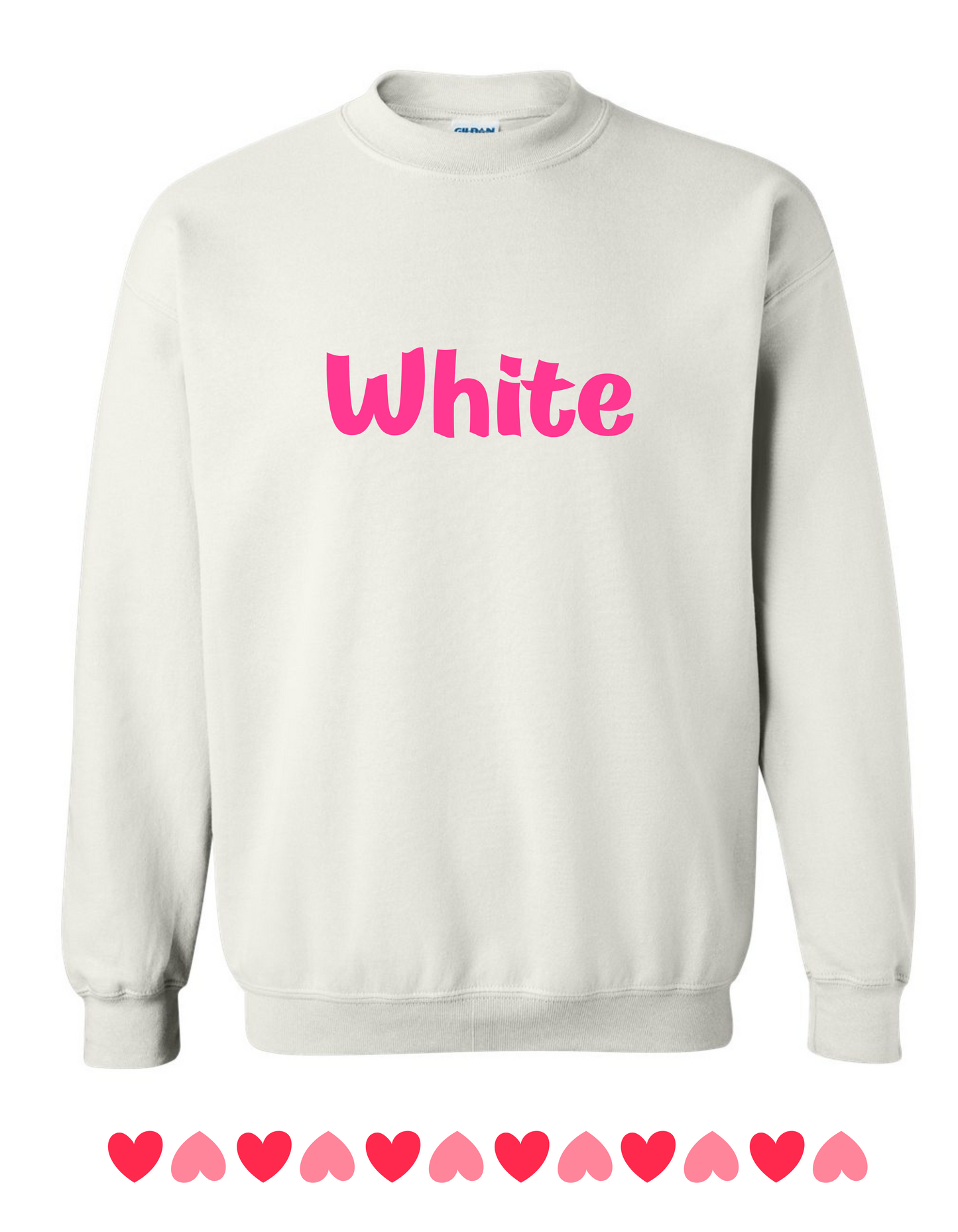 White Crewneck - Classic Fit Unisex Sweatshirt