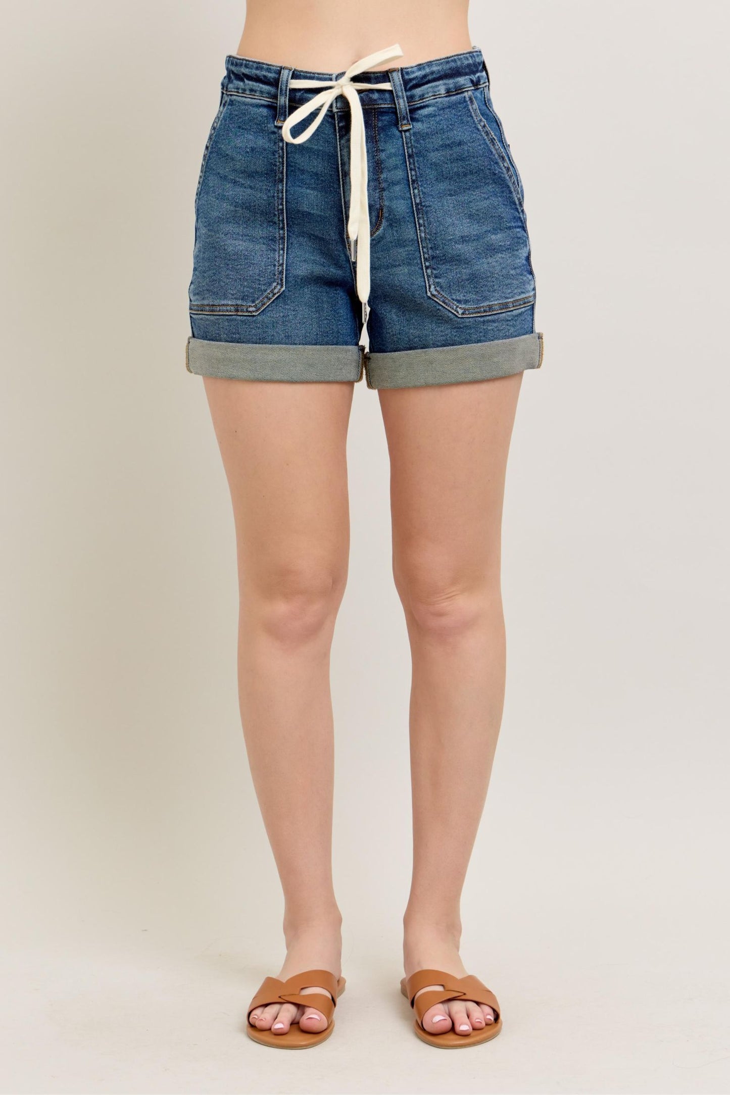 Judy Blue Shorts Full Size High Rise Cuff Denim