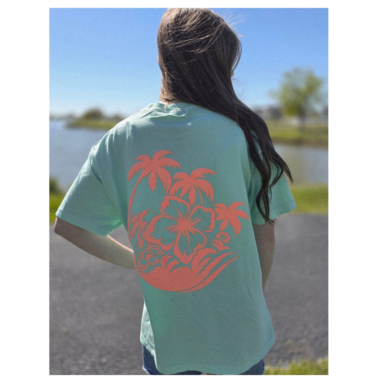Coral Puff Tropical Tee