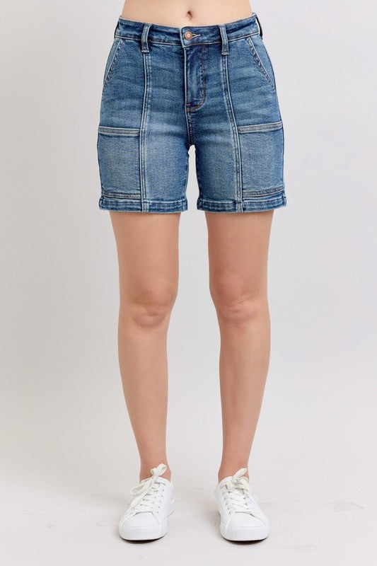 Judy Blue High Rise Denim Shorts Plus Size - Versatile & Stylish