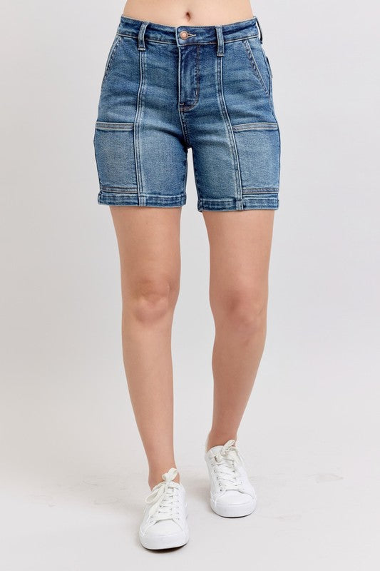 Judy Blue High Rise Denim Shorts Plus Size - Versatile & Stylish