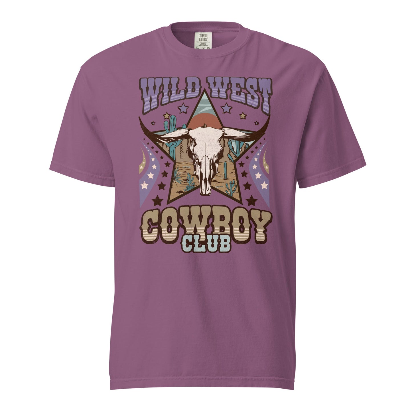 Wild West Cowboy Club Graphic Tee - Soft, Durable 100% Cotton