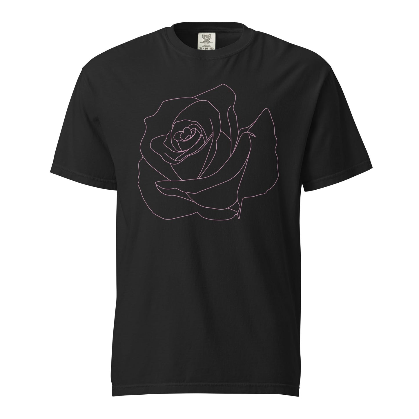 Rose Outline Graphic Tee for Unisex - Soft & Breathable Cotton