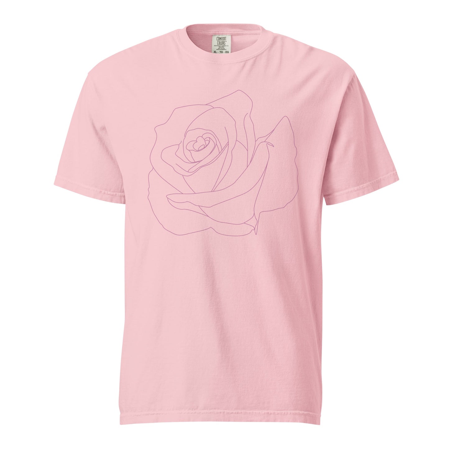 Rose Outline Graphic Tee for Unisex - Soft & Breathable Cotton