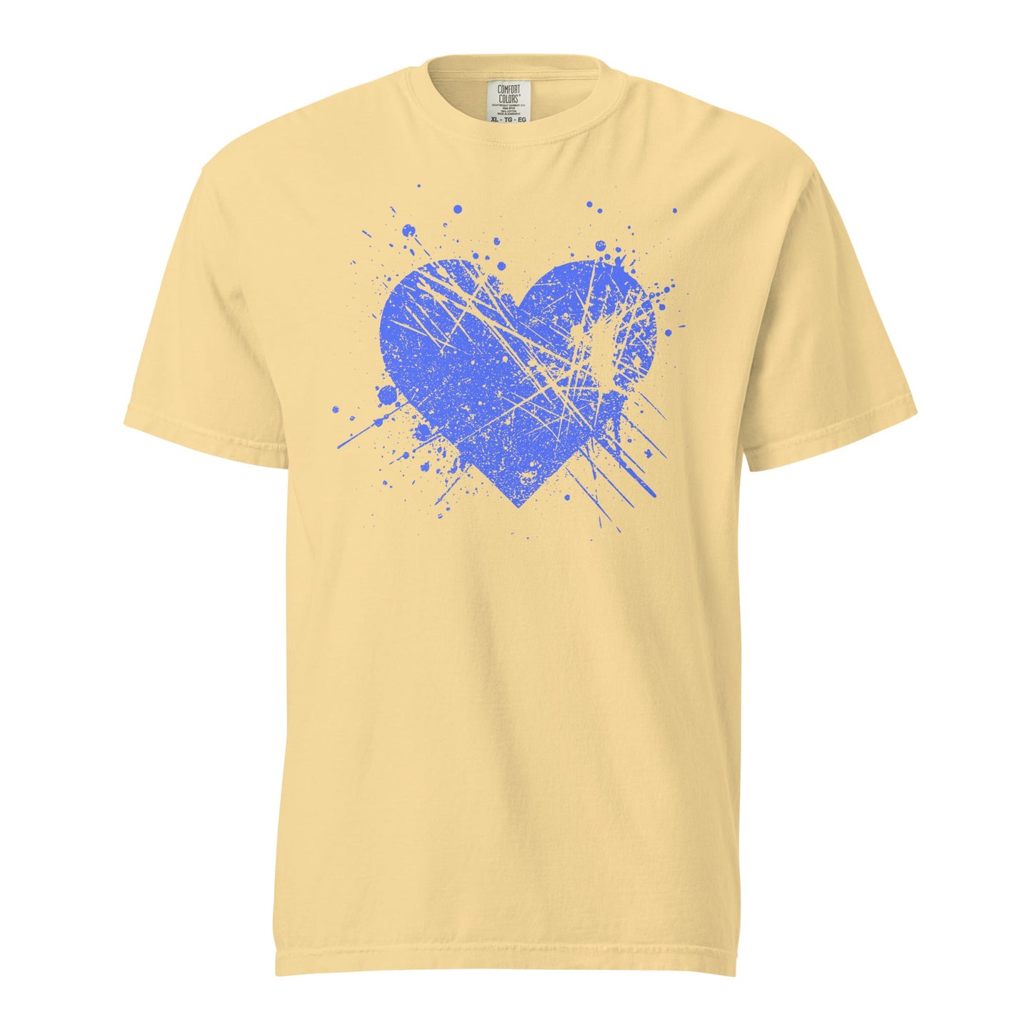 Splat Heart Graphic Tee - Unisex Garment-Dyed Cotton T-shirt