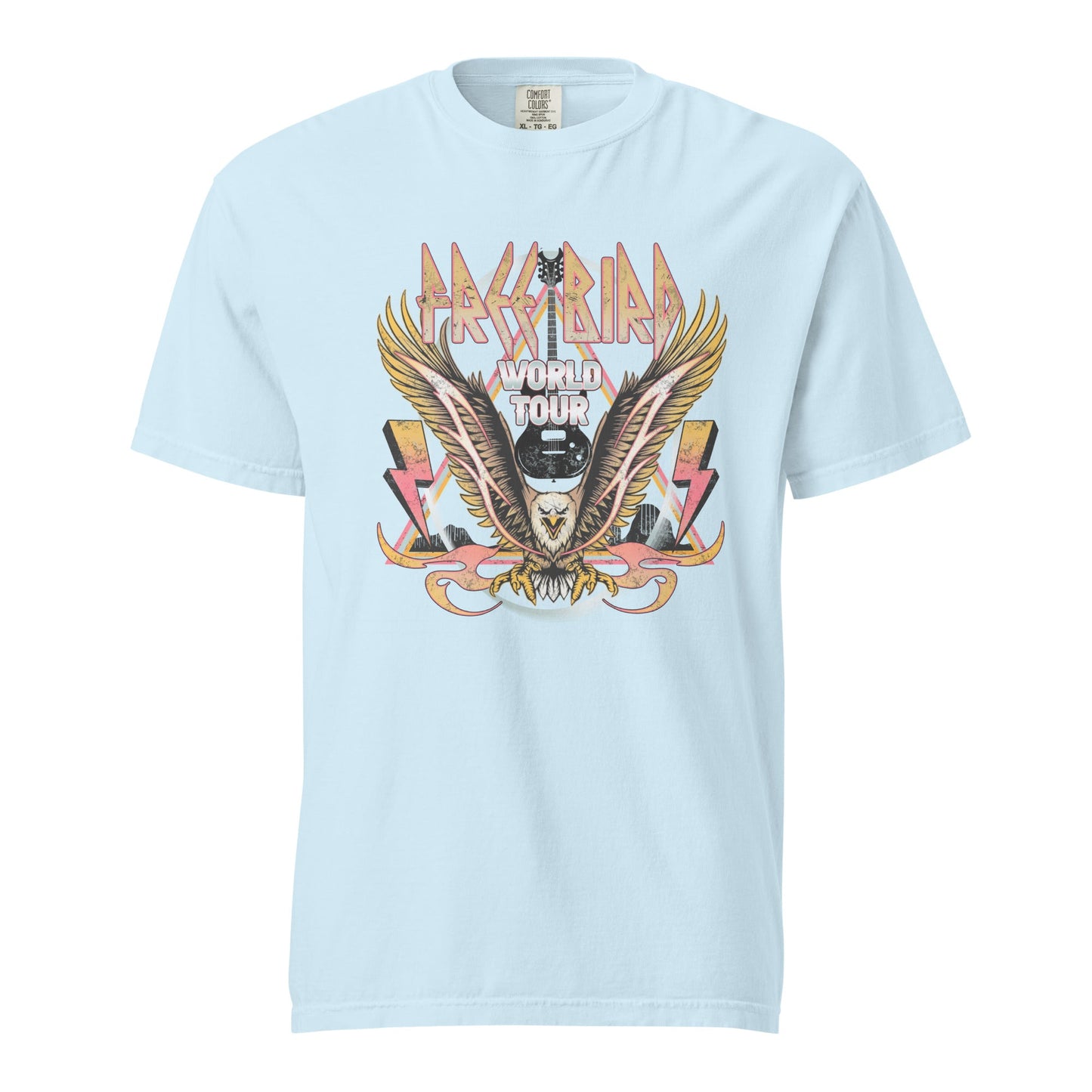Unisex Garment-Dyed Graphic Tee - Free Bird World Tour
