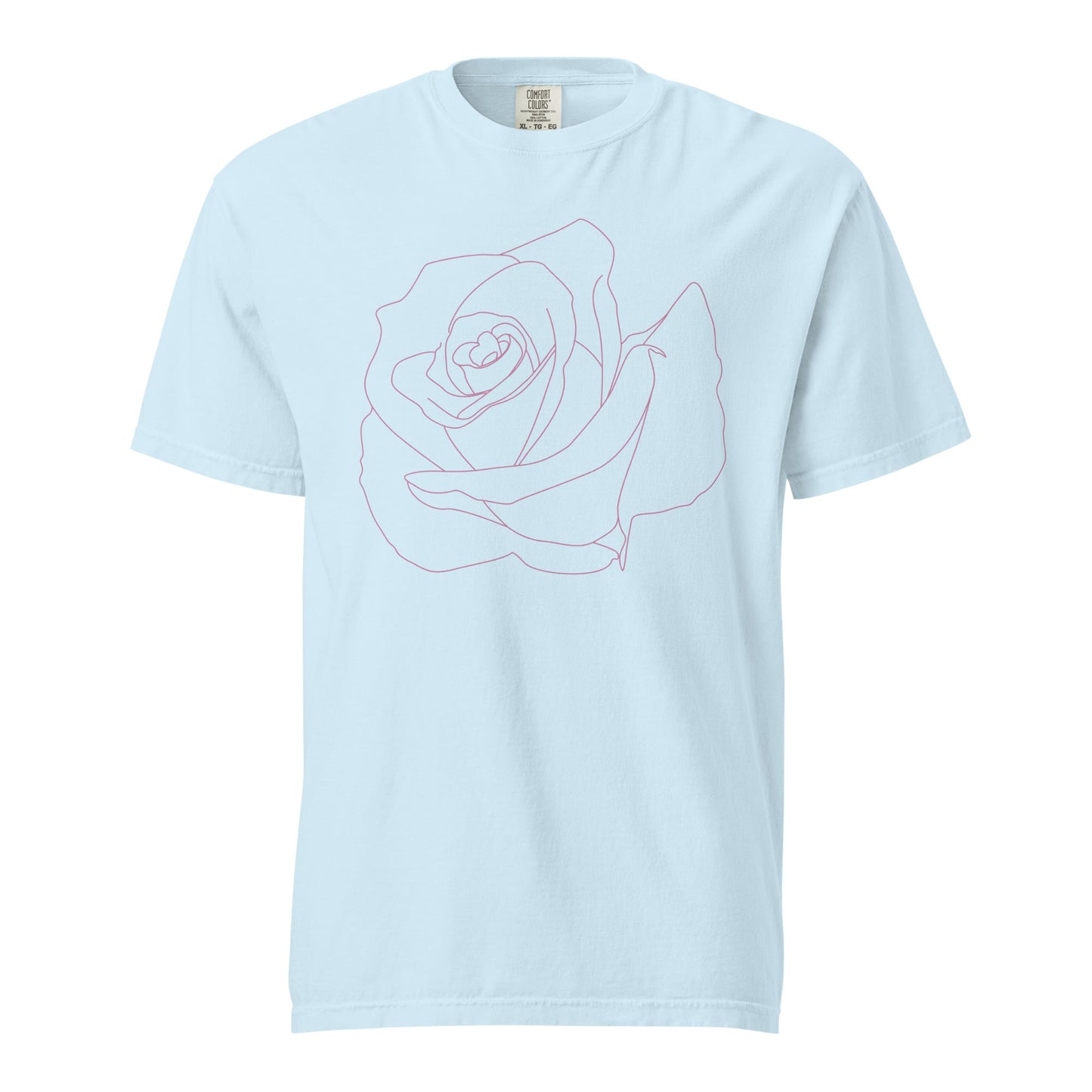 Rose Outline Graphic Tee for Unisex - Soft & Breathable Cotton