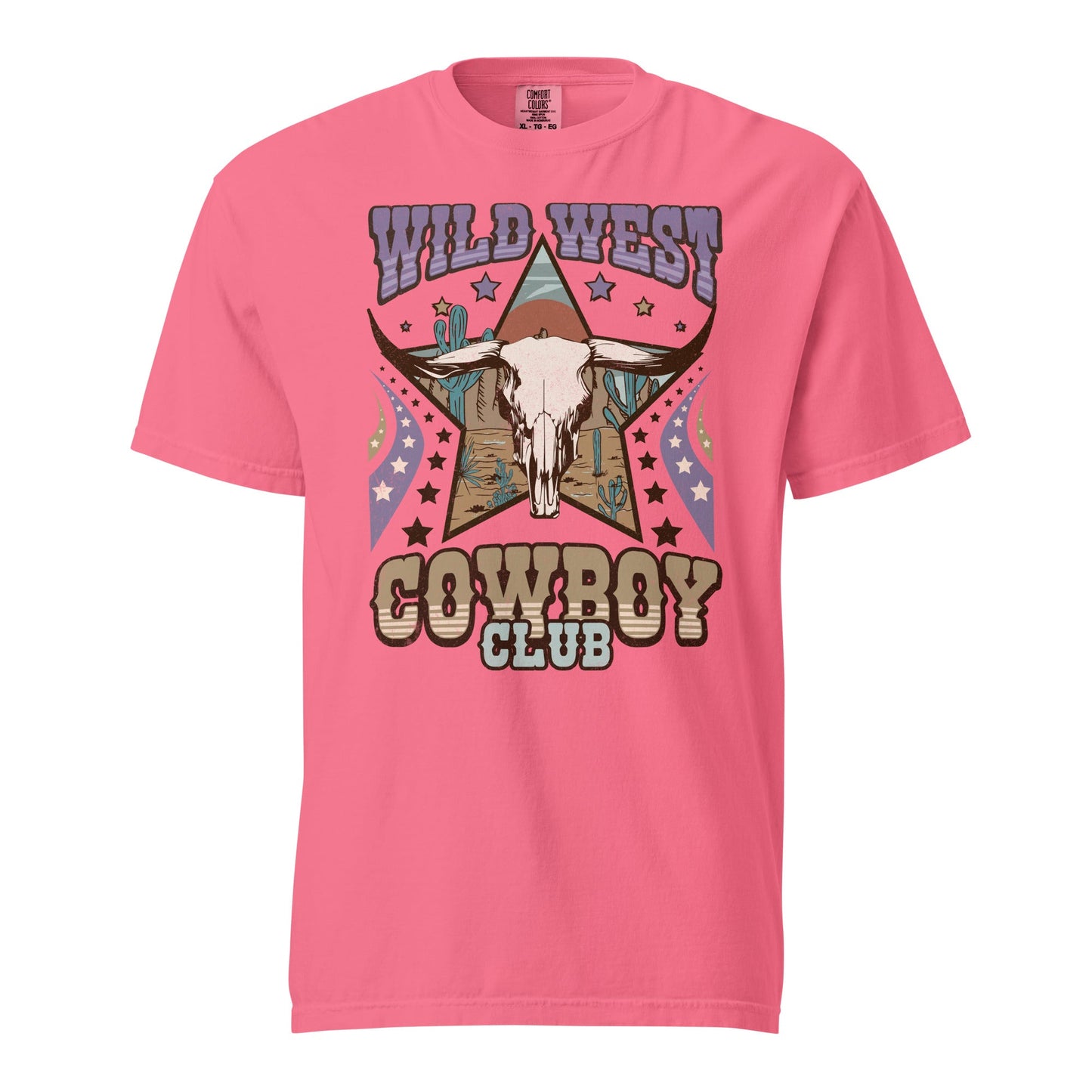 Wild West Cowboy Club Graphic Tee - Soft, Durable 100% Cotton