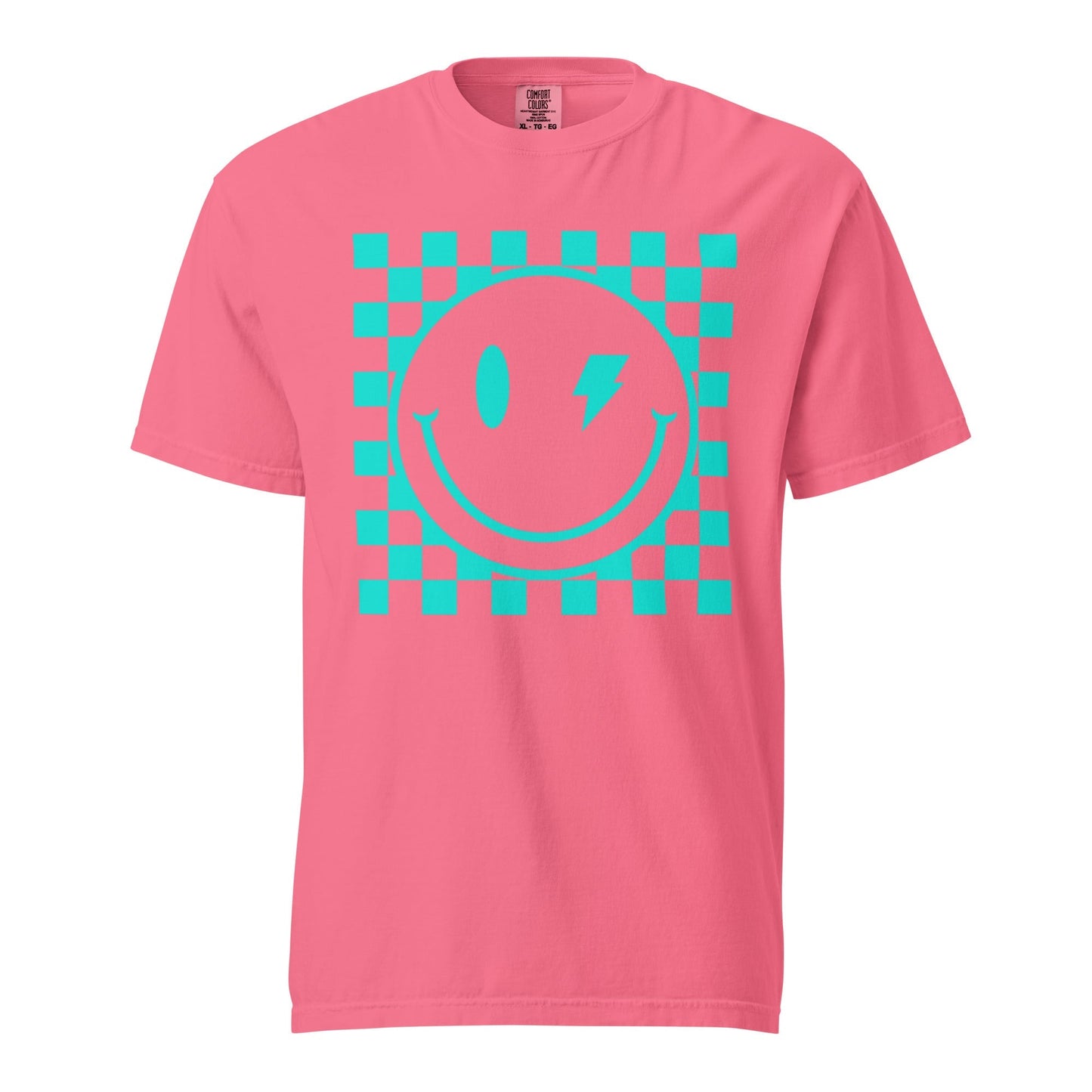 Checkers Smiley Face Graphic Tee