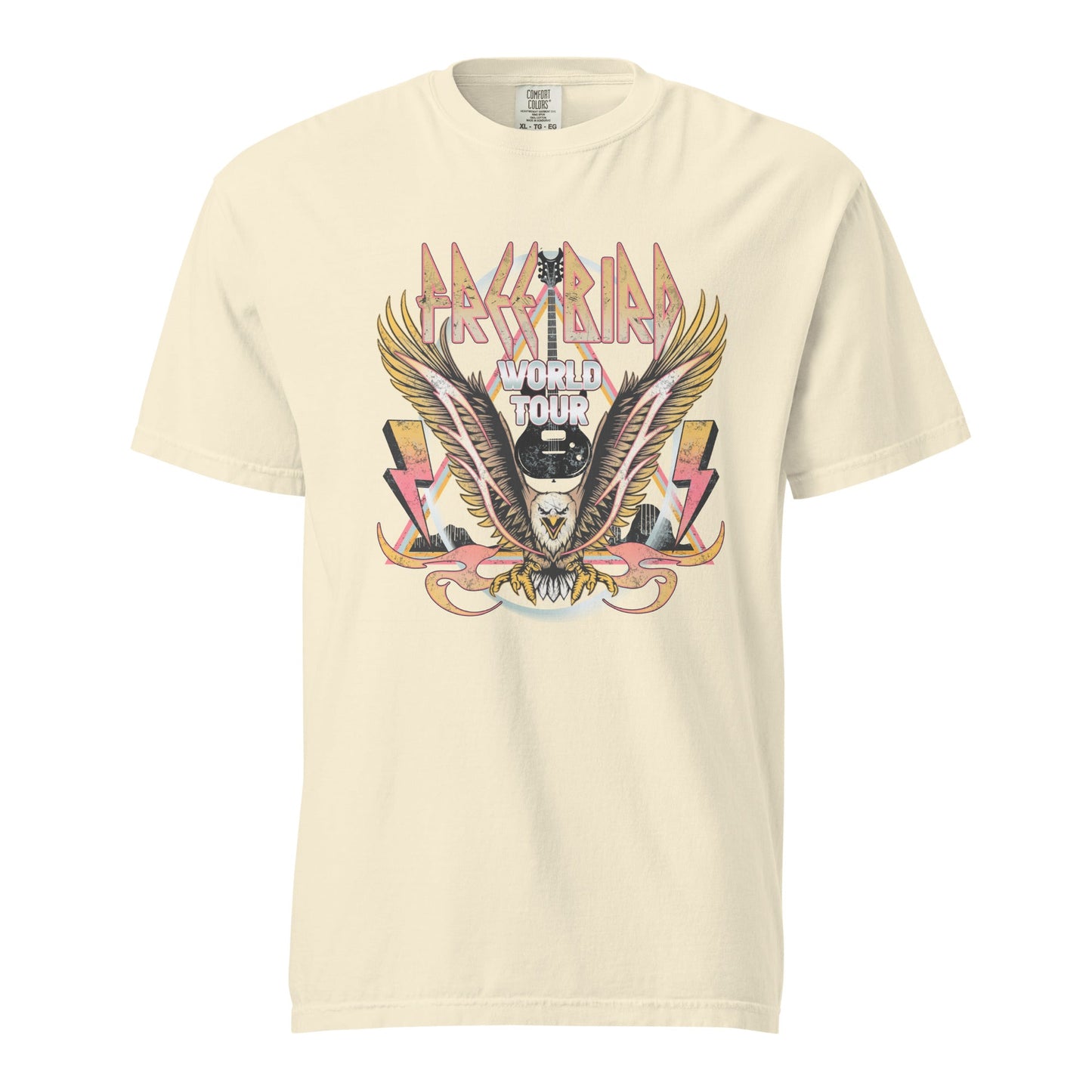 Unisex Garment-Dyed Graphic Tee - Free Bird World Tour