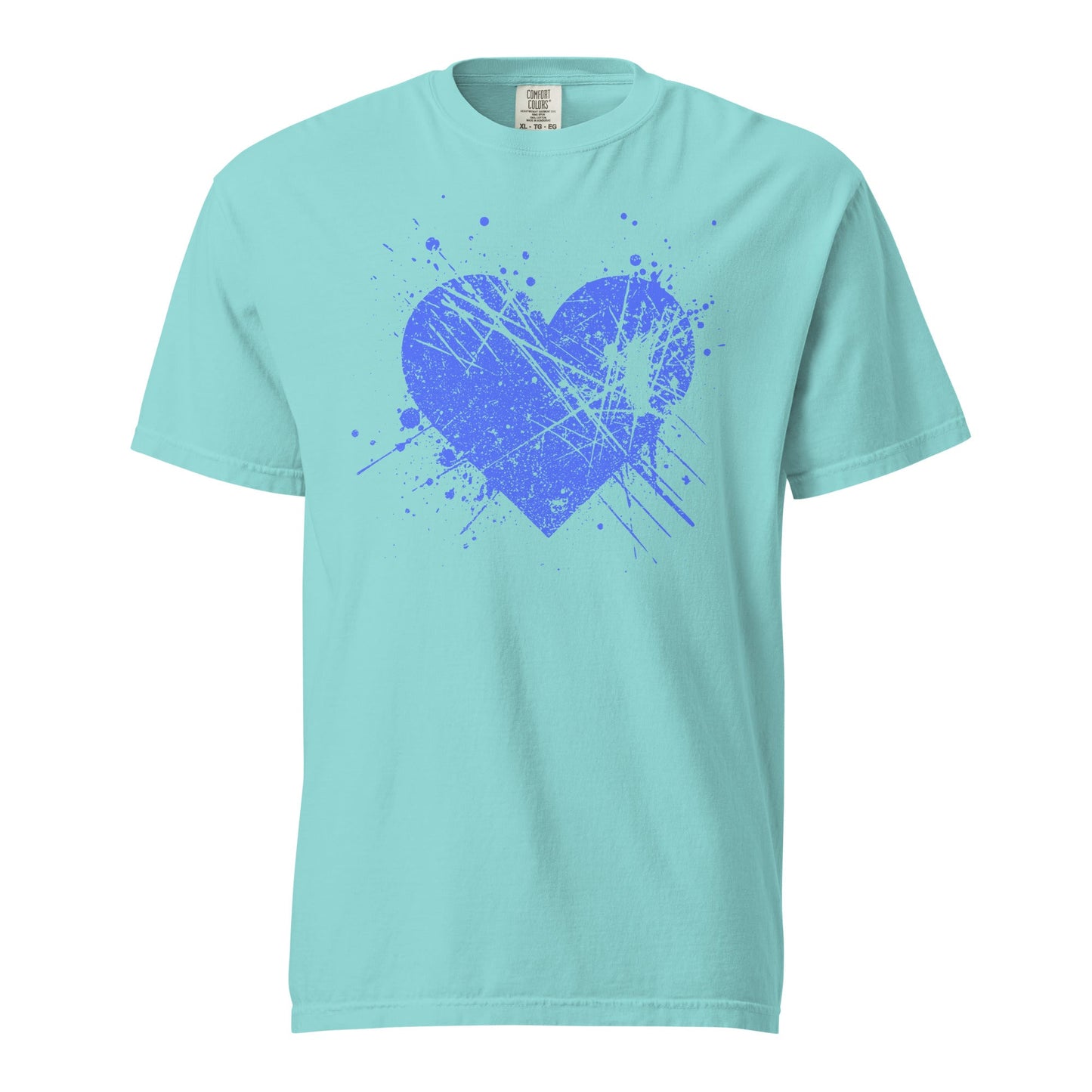 Splat Heart Graphic Tee - Unisex Garment-Dyed Cotton T-shirt