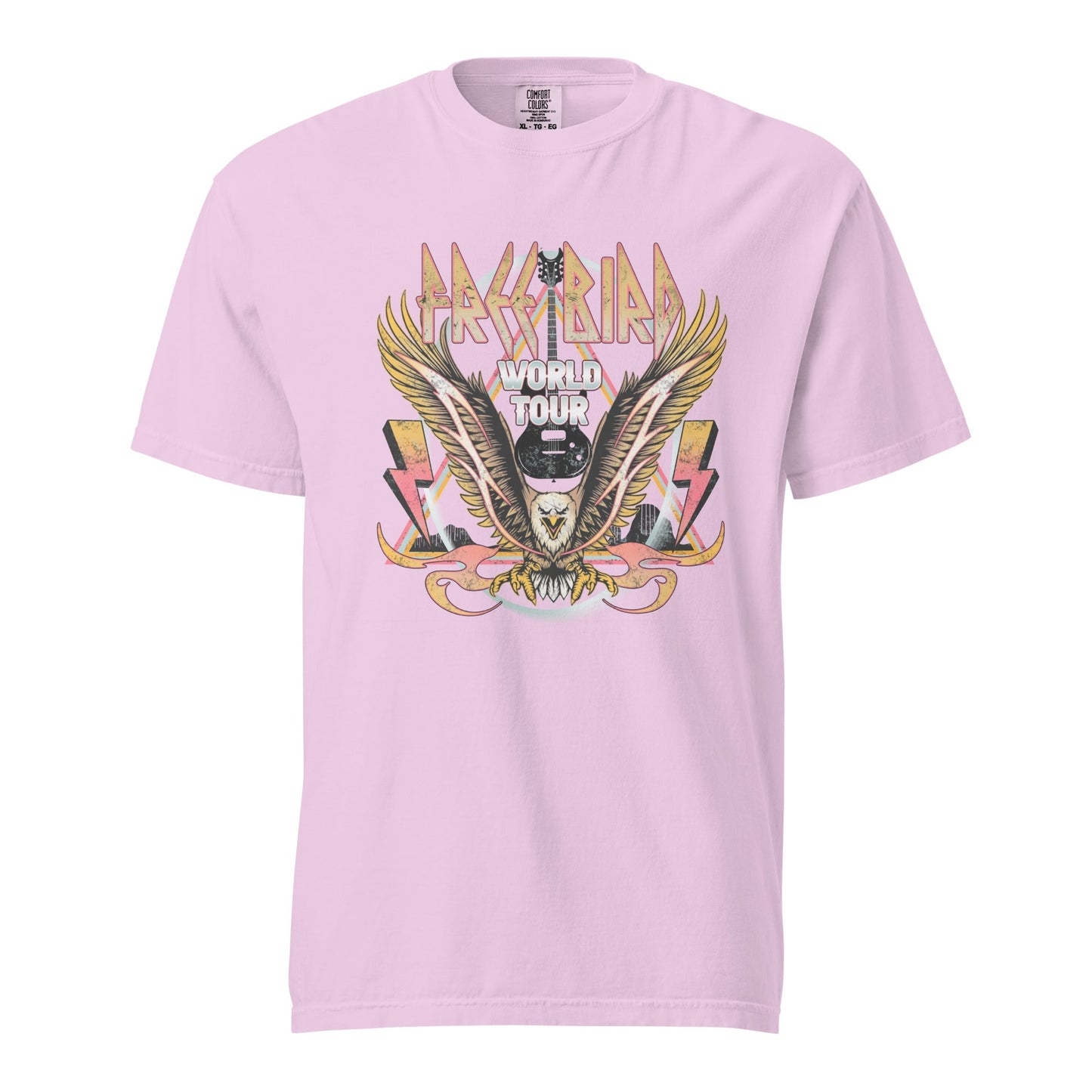 Unisex Garment-Dyed Graphic Tee - Free Bird World Tour