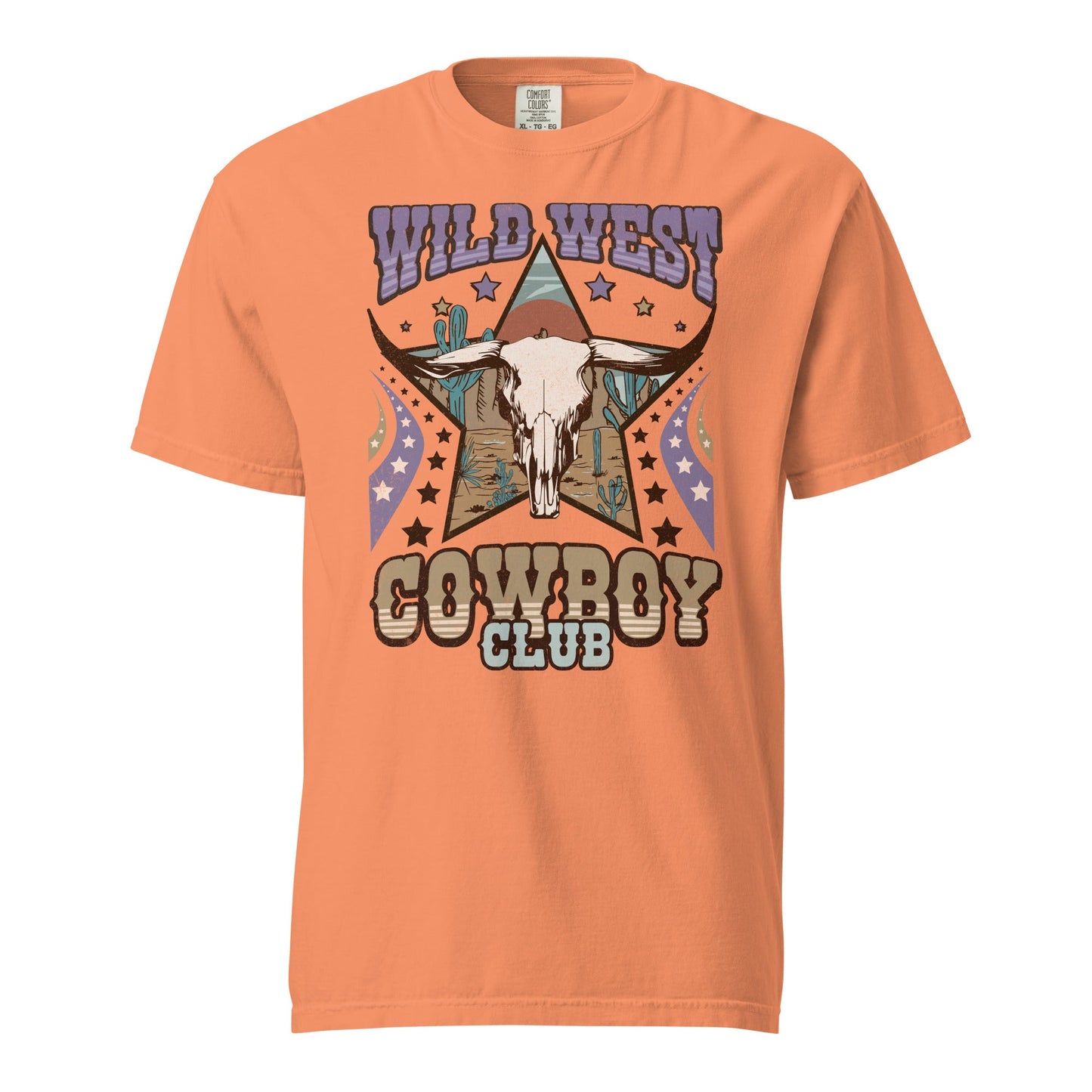Wild West Cowboy Club Graphic Tee - Soft, Durable 100% Cotton