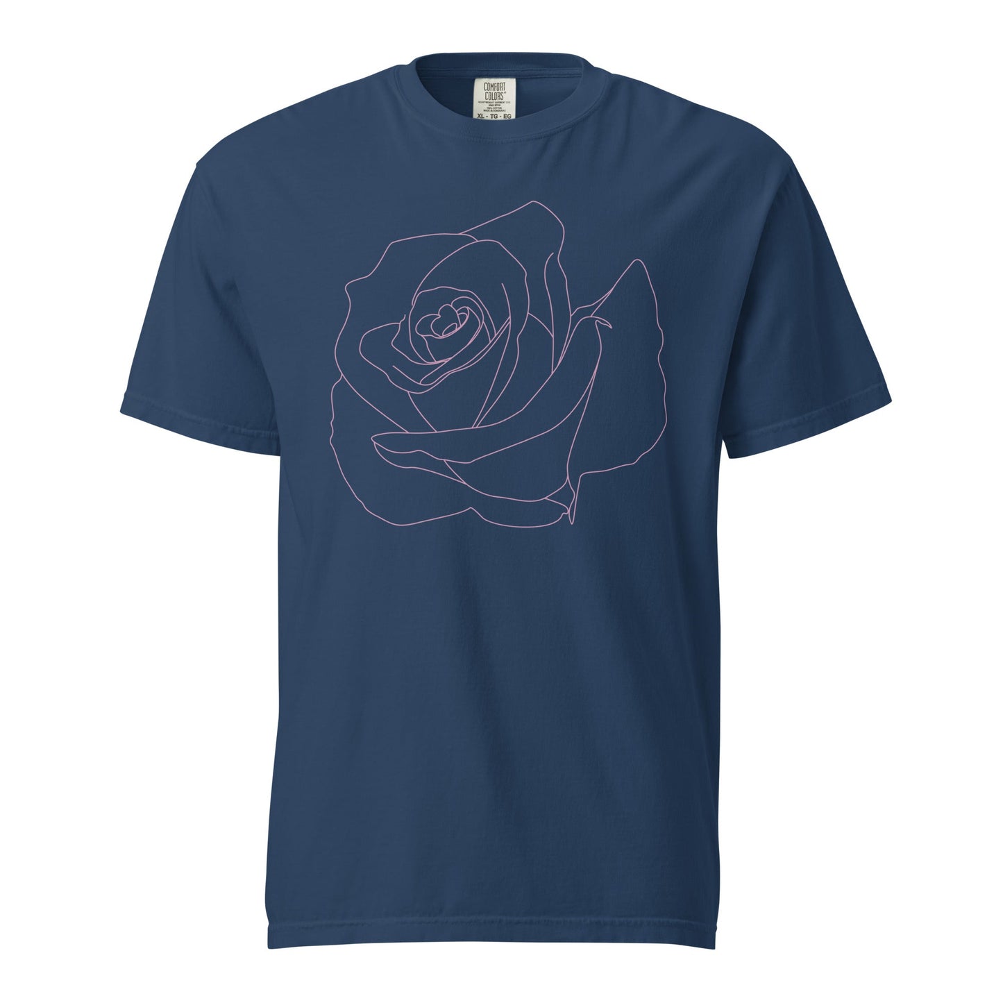 Rose Outline Graphic Tee for Unisex - Soft & Breathable Cotton