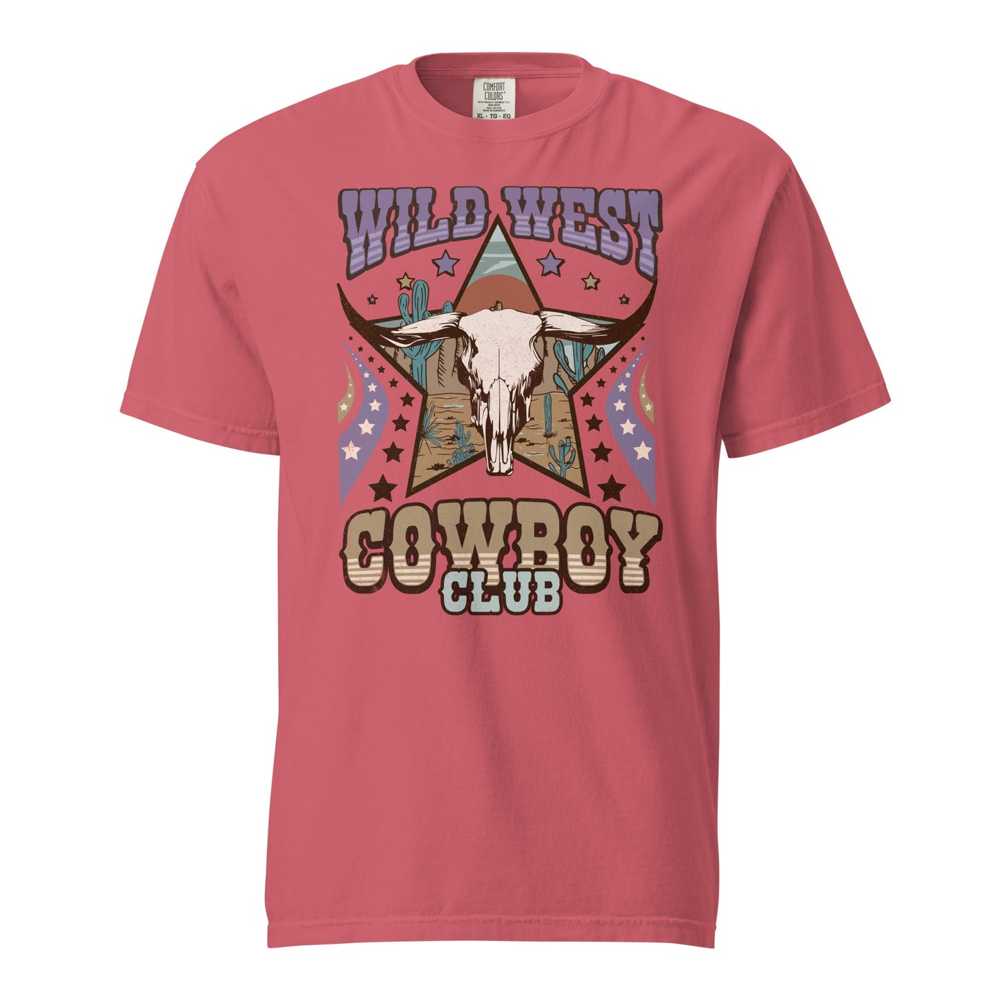 Wild West Cowboy Club Graphic Tee - Soft, Durable 100% Cotton