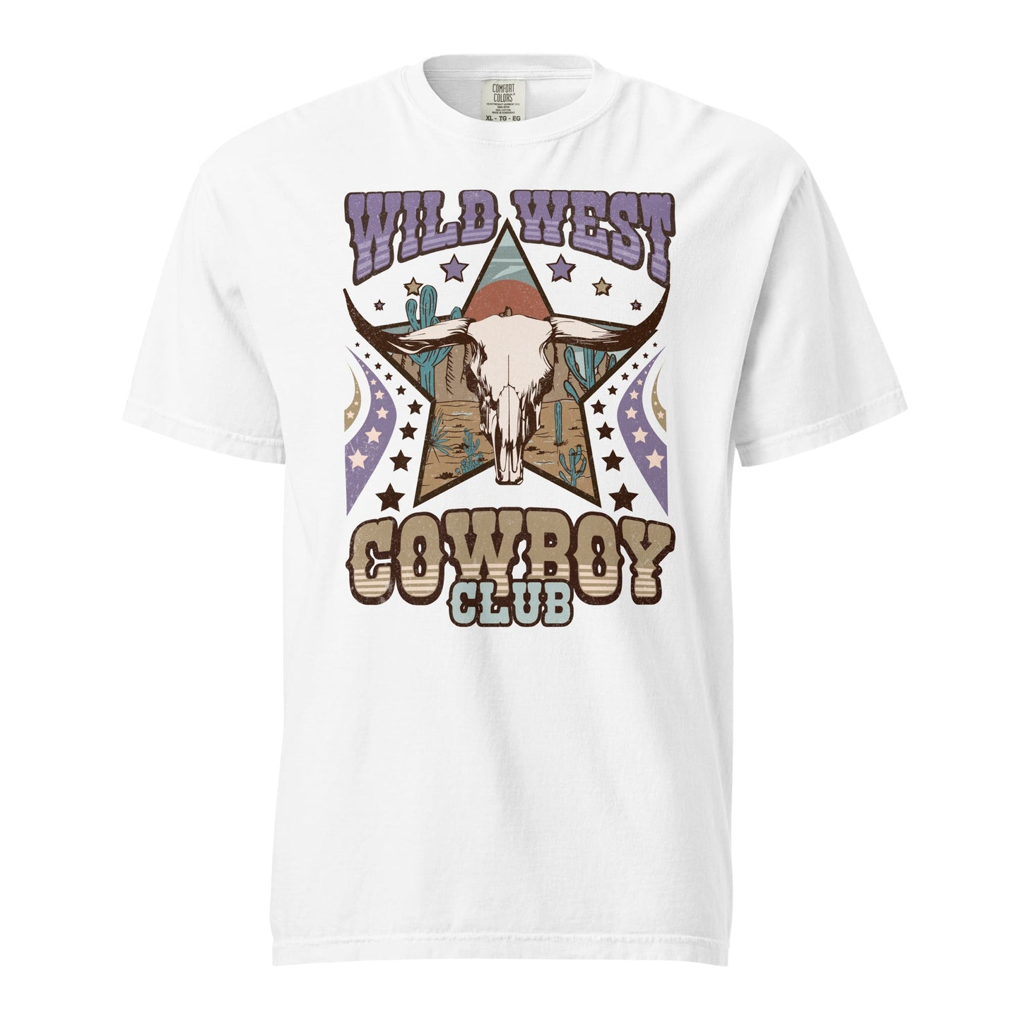 Wild West Cowboy Club Graphic Tee - Soft, Durable 100% Cotton
