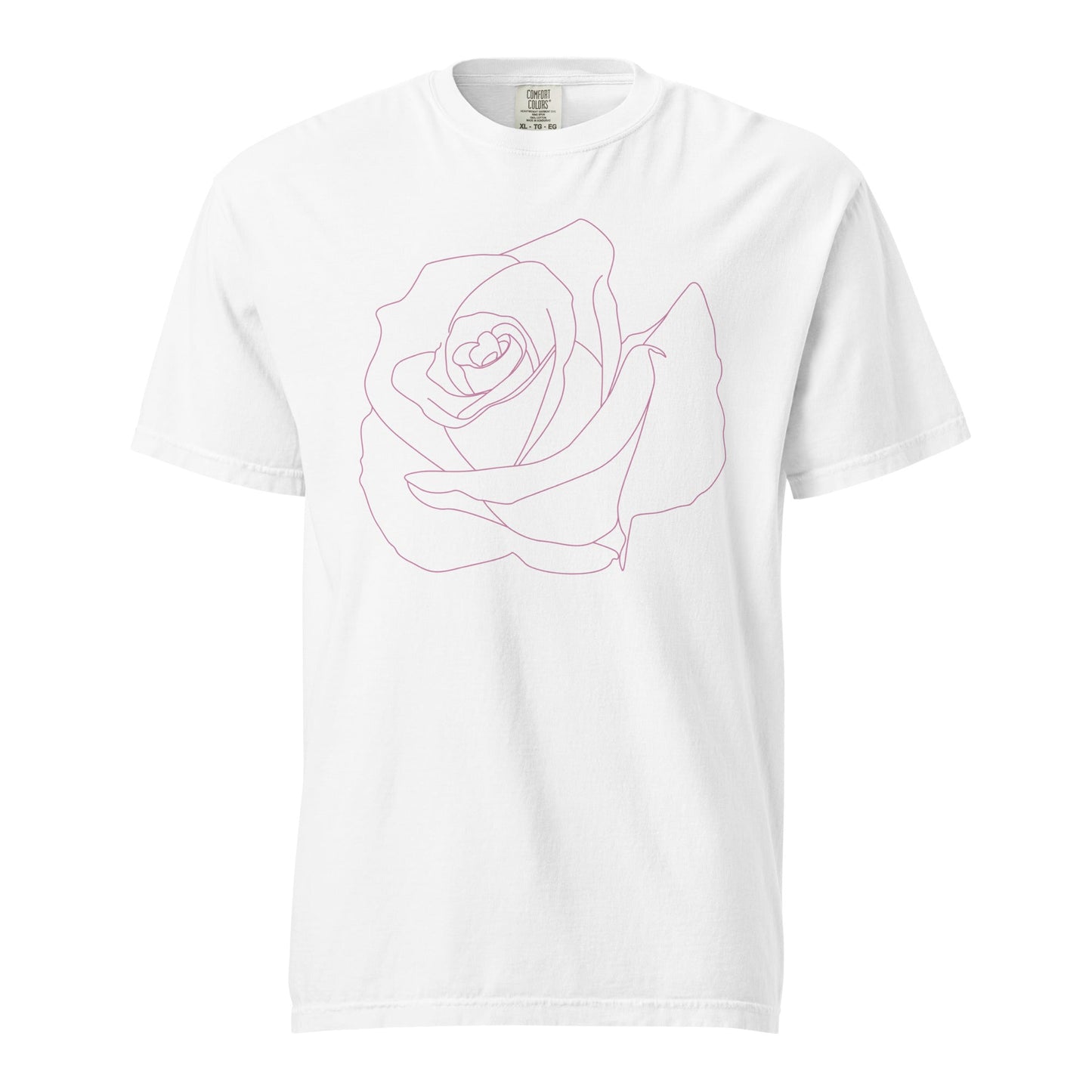 Rose Outline Graphic Tee for Unisex - Soft & Breathable Cotton