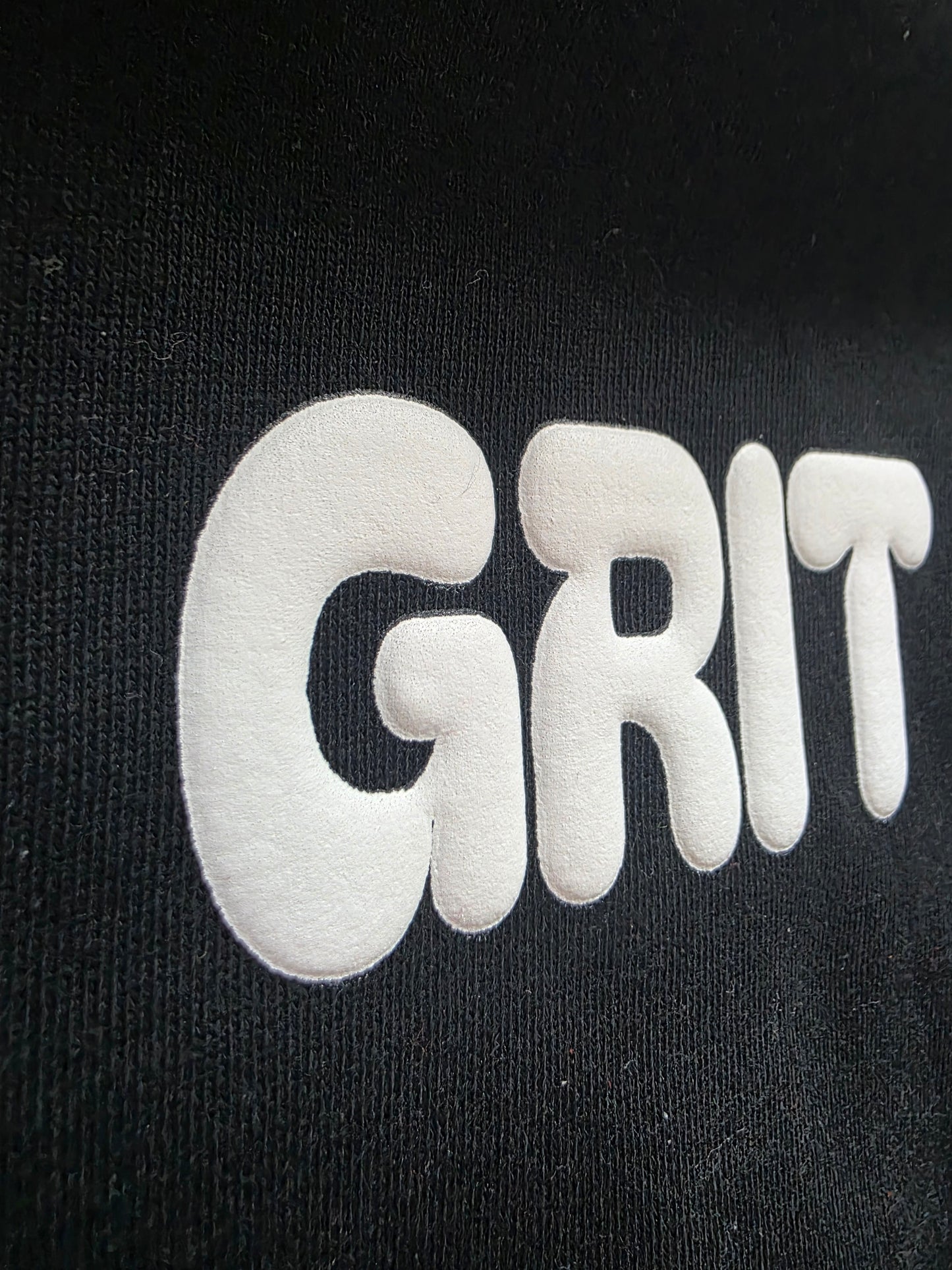 Not Luck. Not Easy. Just Work. Grit Puff Hoodie