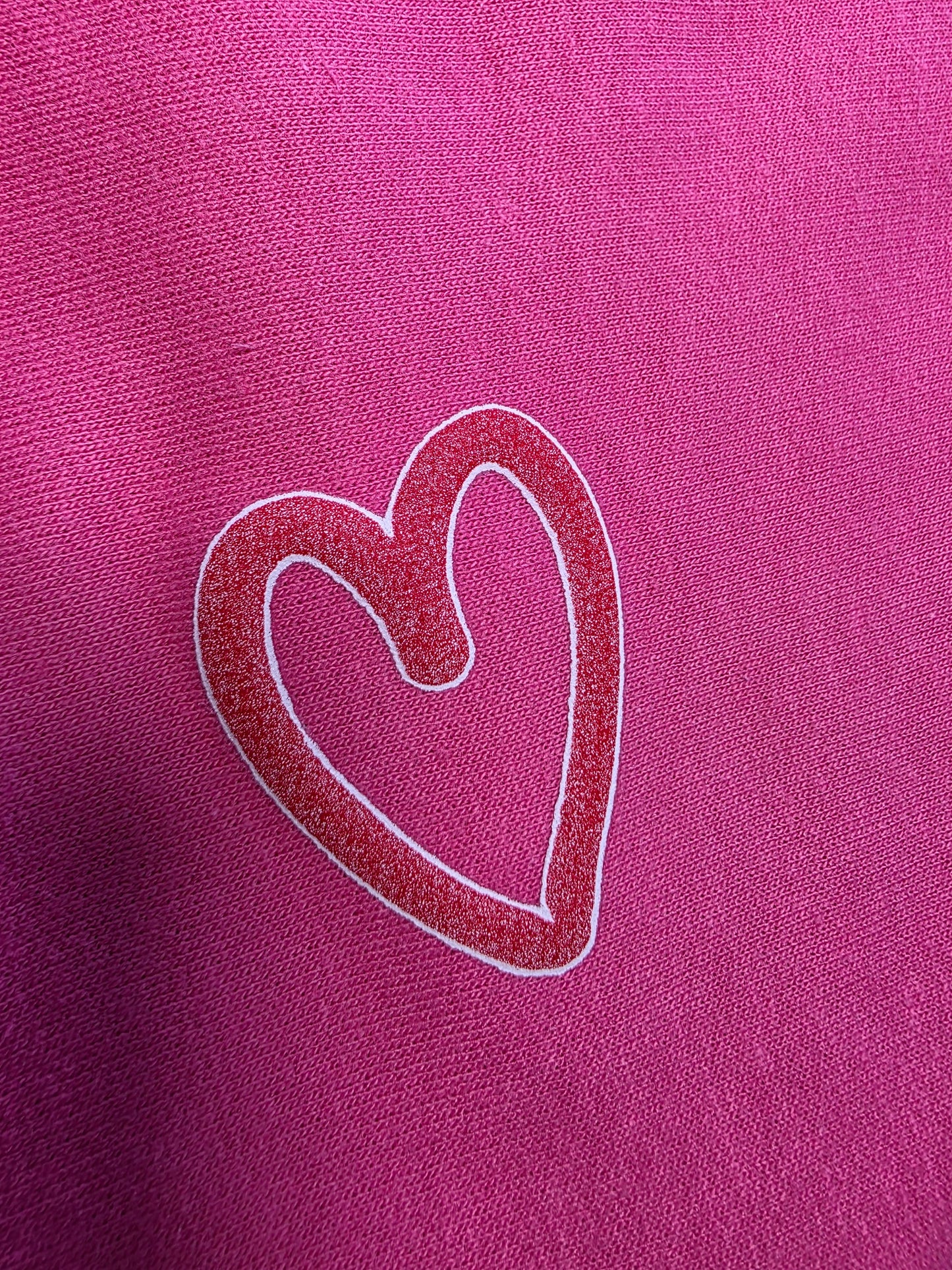 Love Stencil Puff Print Sweatshirt