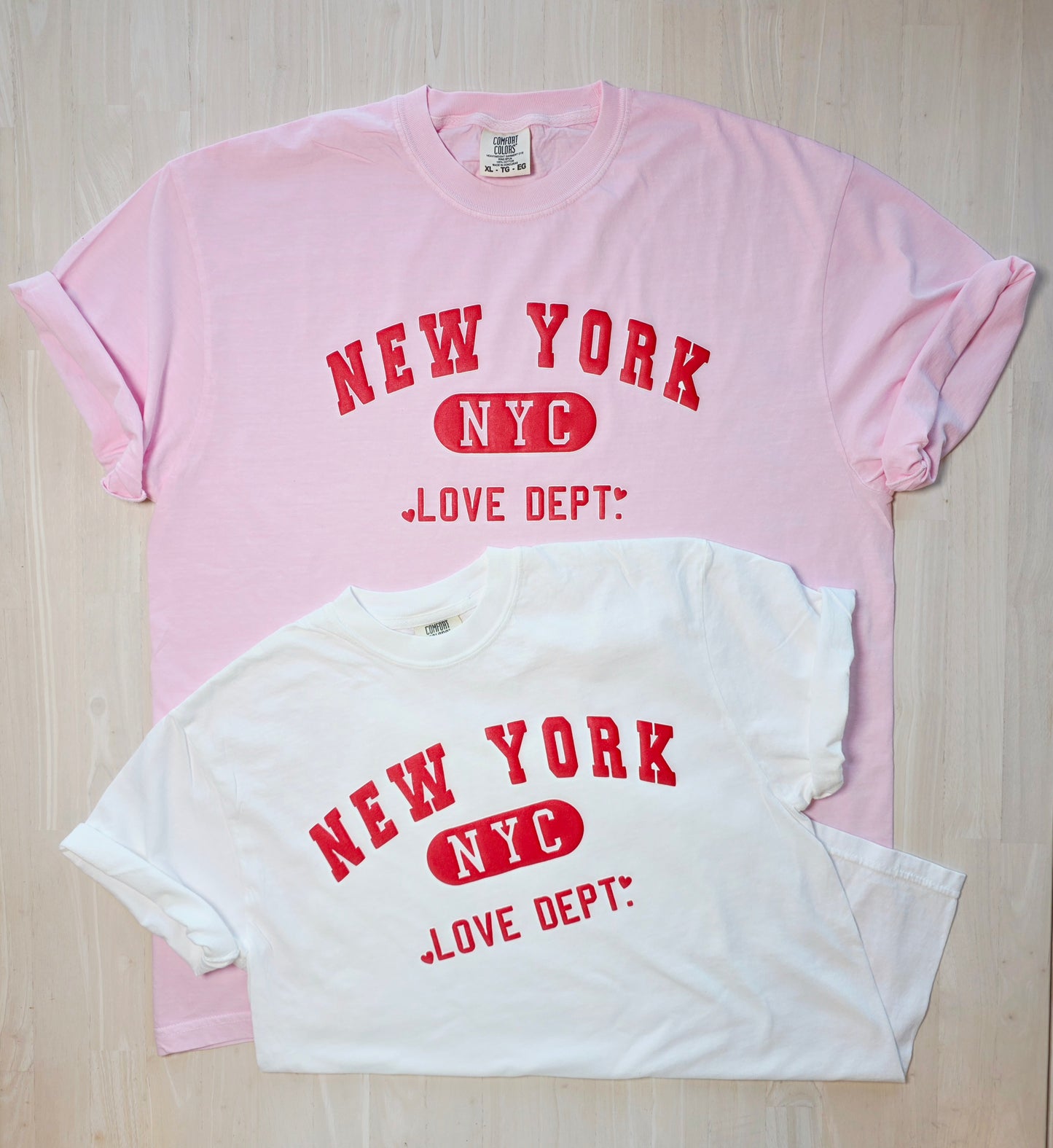 New York NYC Love Dept. Puff Print Graphic Tee