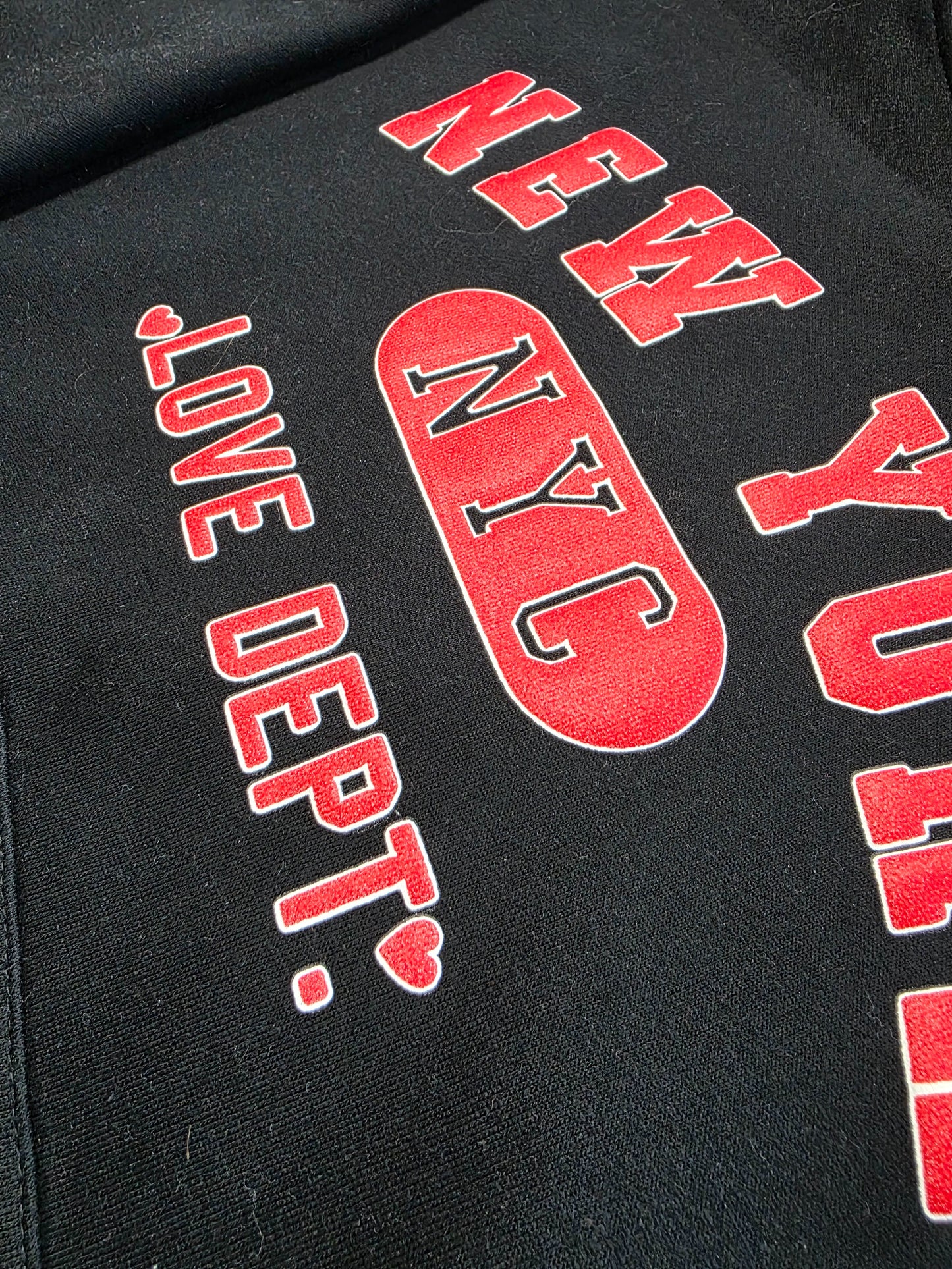 New York NYC Love Dept. Puff Print Hoodie