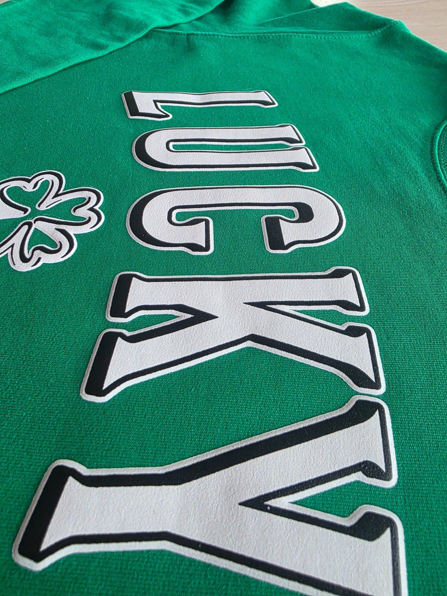 Lucky Shamrock 3D Puff Print Sweatshirt – St. Patrick’s Day Green Crewneck
