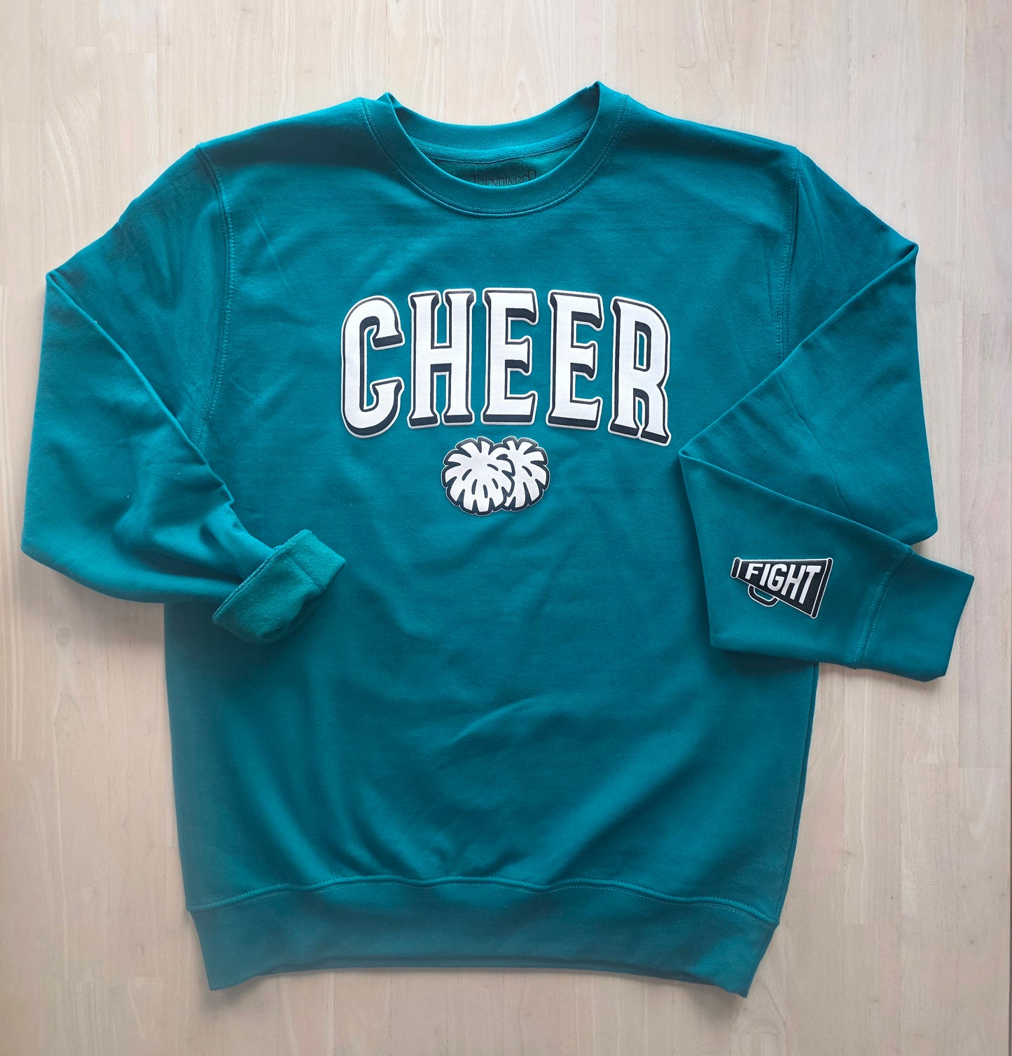 Cheer team Sweatshirt – 3D Puff Print Cheer Crewneck, Proud Cheerleader Mom Shirt, Team Spirit Fan Pullover, Custom Color Gift