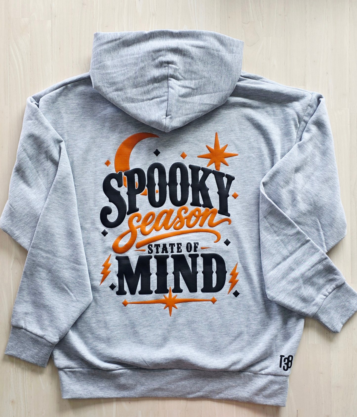 Spooky Season State of Mind Puff Print Oversized Hoodie