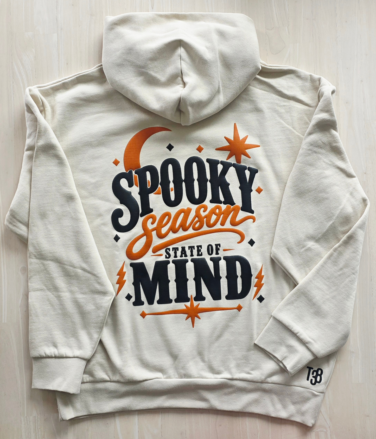Spooky Season State of Mind Puff Print Oversized Hoodie
