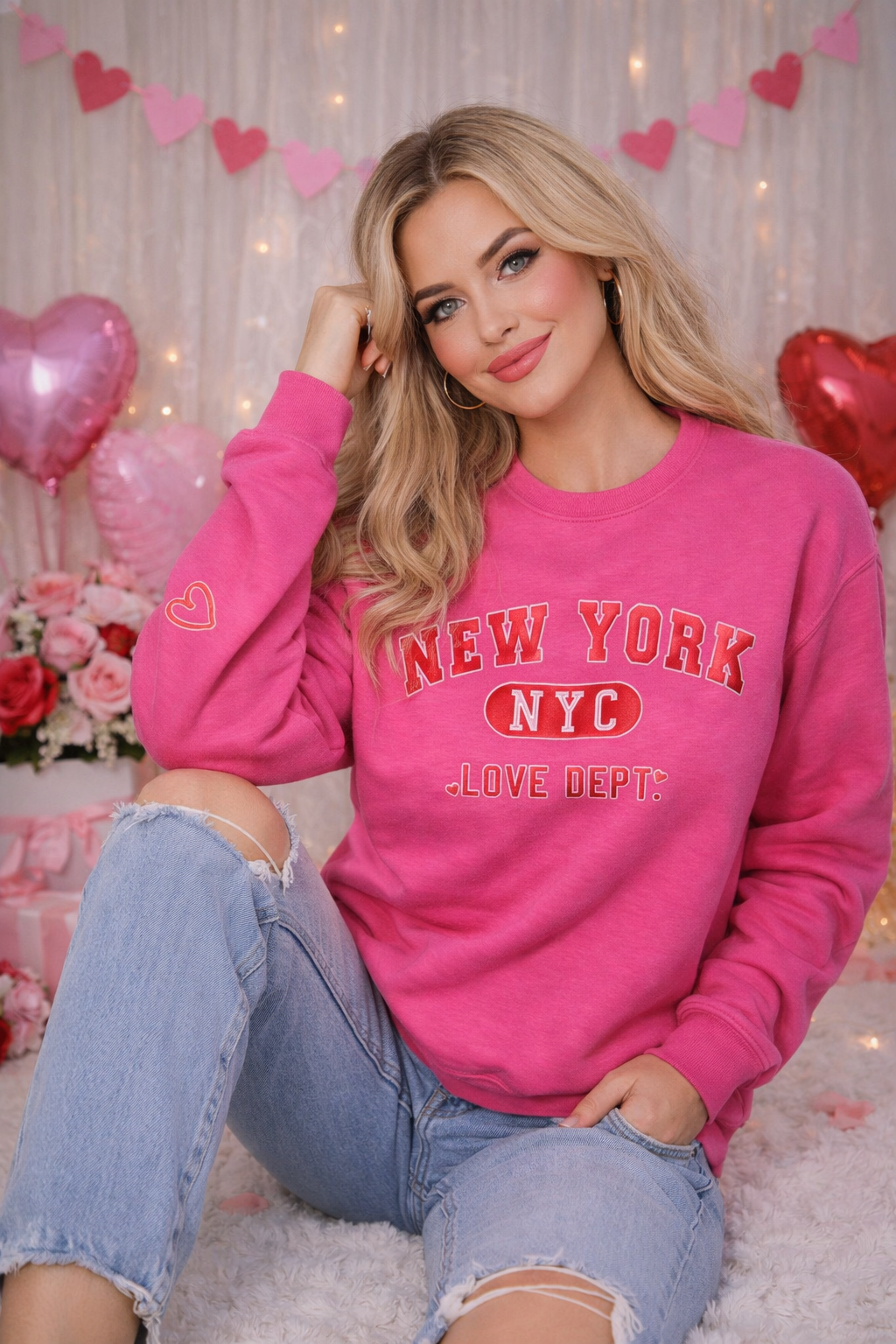 New York NYC Love Dept. Puff Sweatshirt