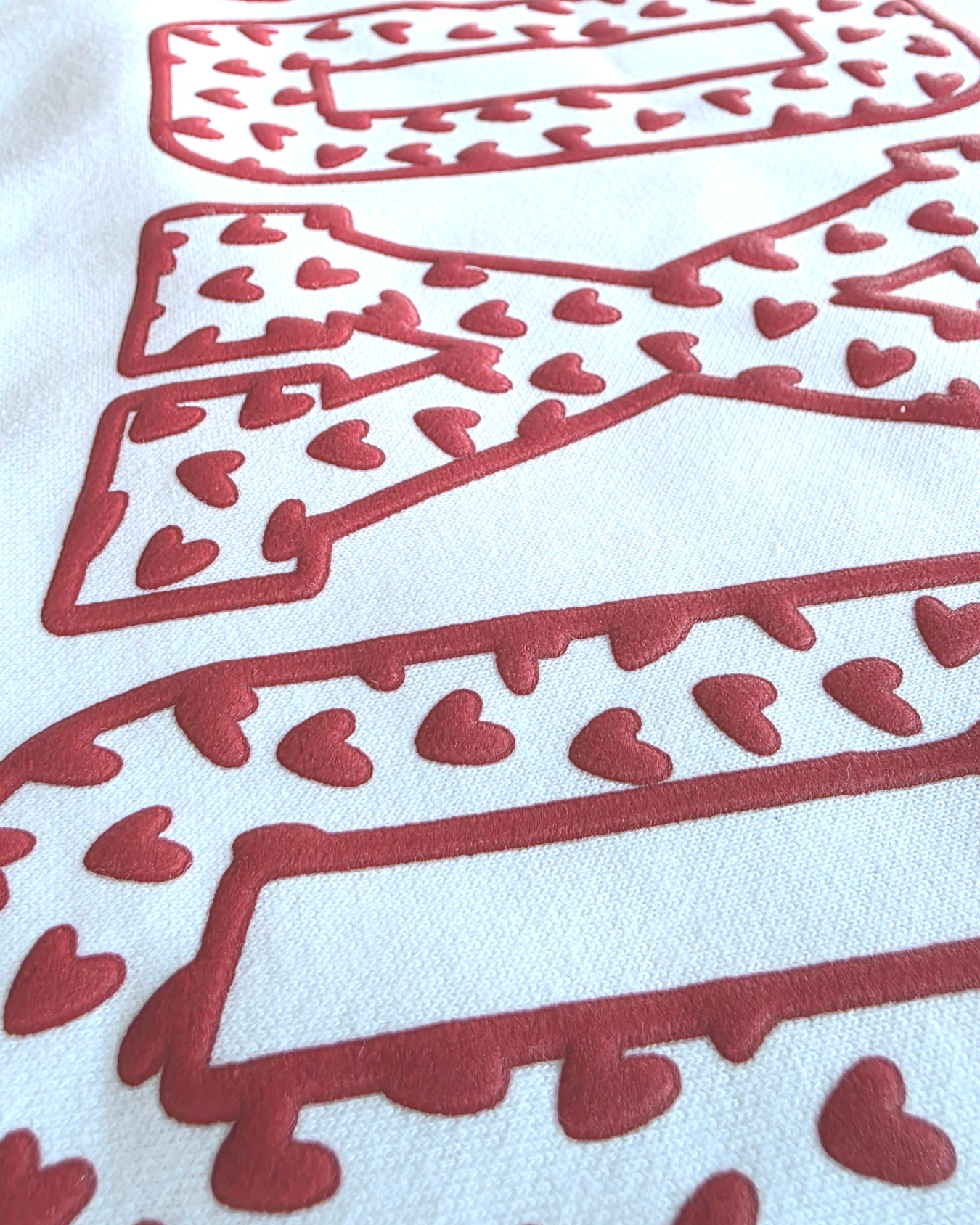 XOXO Heart Puff Print Sweatshirt