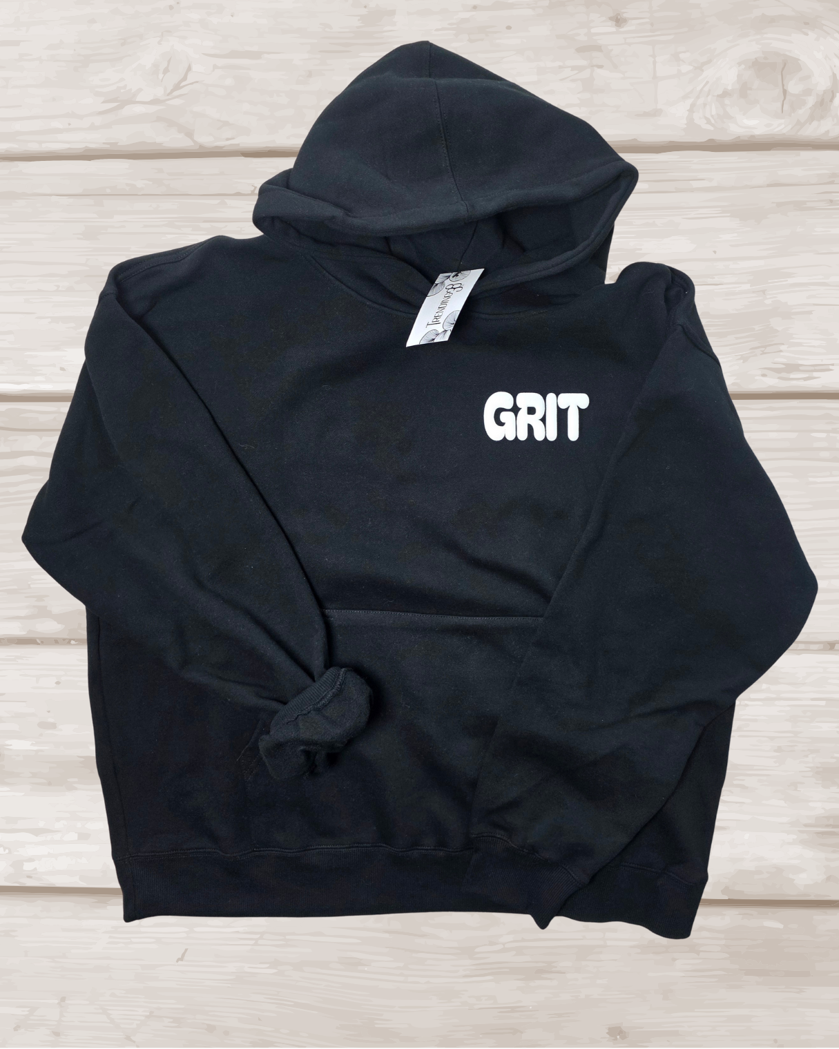 Not Luck. Not Easy. Just Work. Grit Puff Hoodie