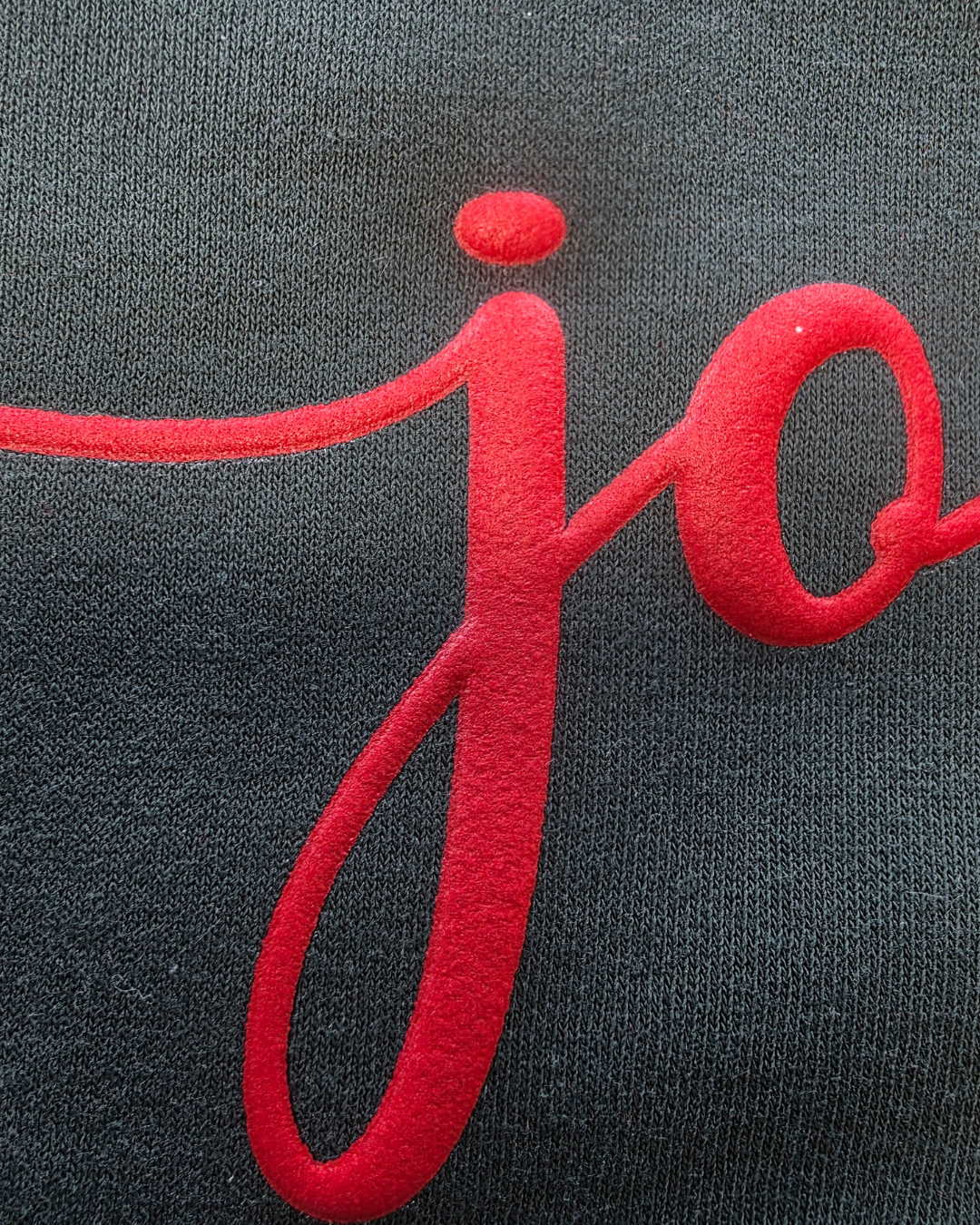 Joy Puff Print Christmas Sweatshirt – Red, Forest Green & Oatmeal Heather | Holiday Cozy Crewneck by Trending38