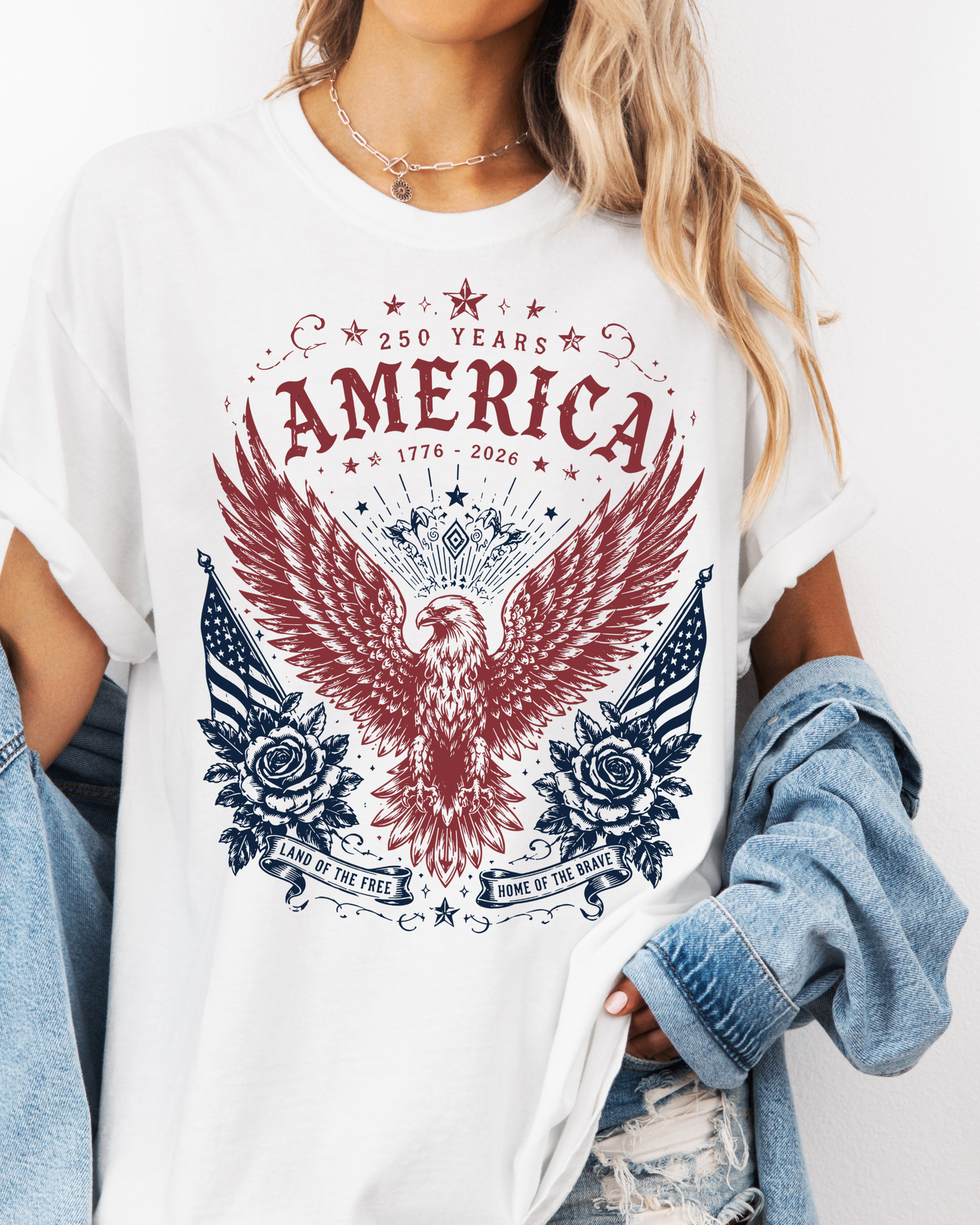 America 250 Years Shirt, Patriotic Eagle Tee, Comfort Colors Shirt, USA 1776-2026 Graphic Tee, Fourth of July Shirt