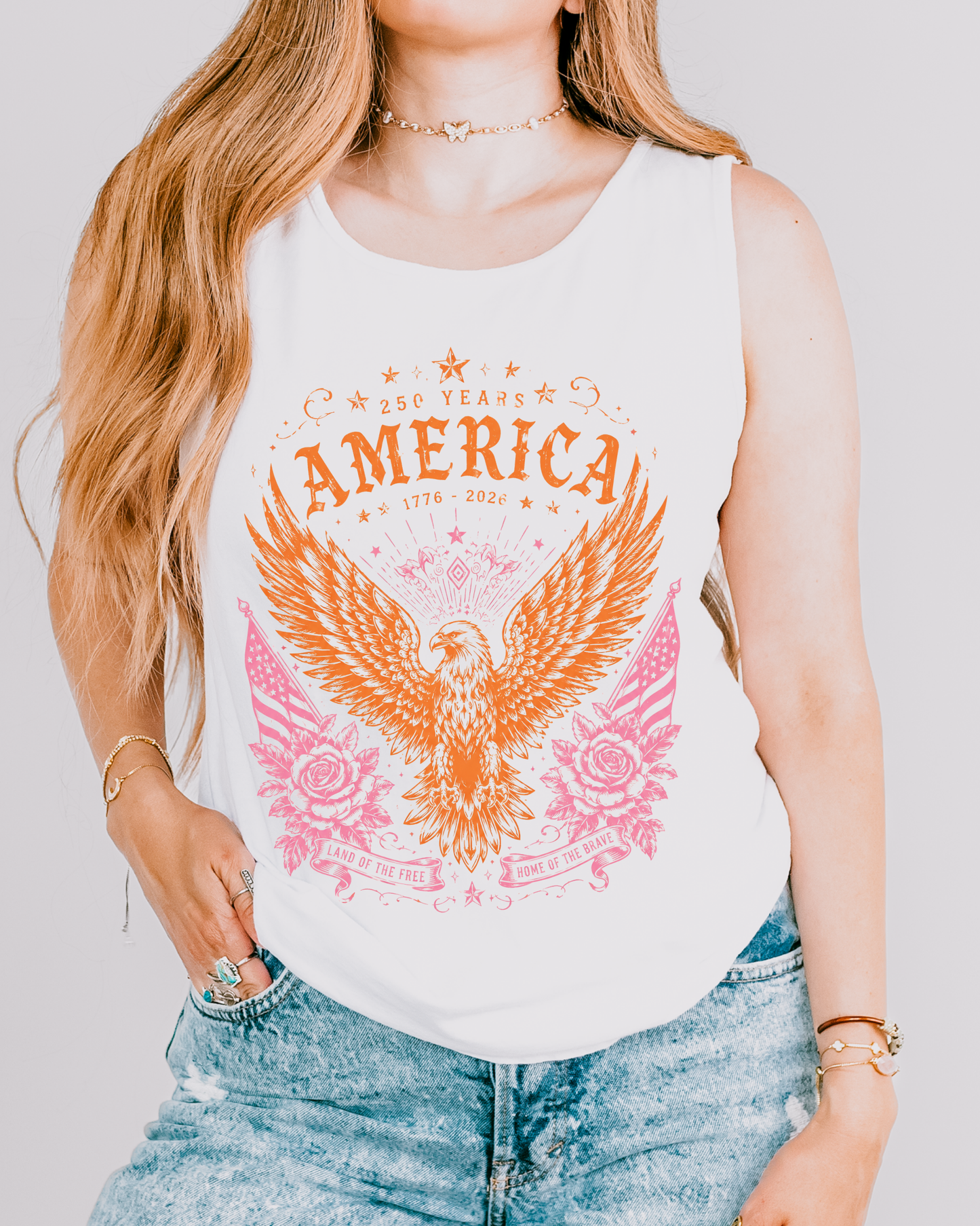 America 250 Tank Top, Patriotic Eagle Tank, Comfort Colors Tank, USA 1776-2026 Shirt, Fourth of July Tank Top