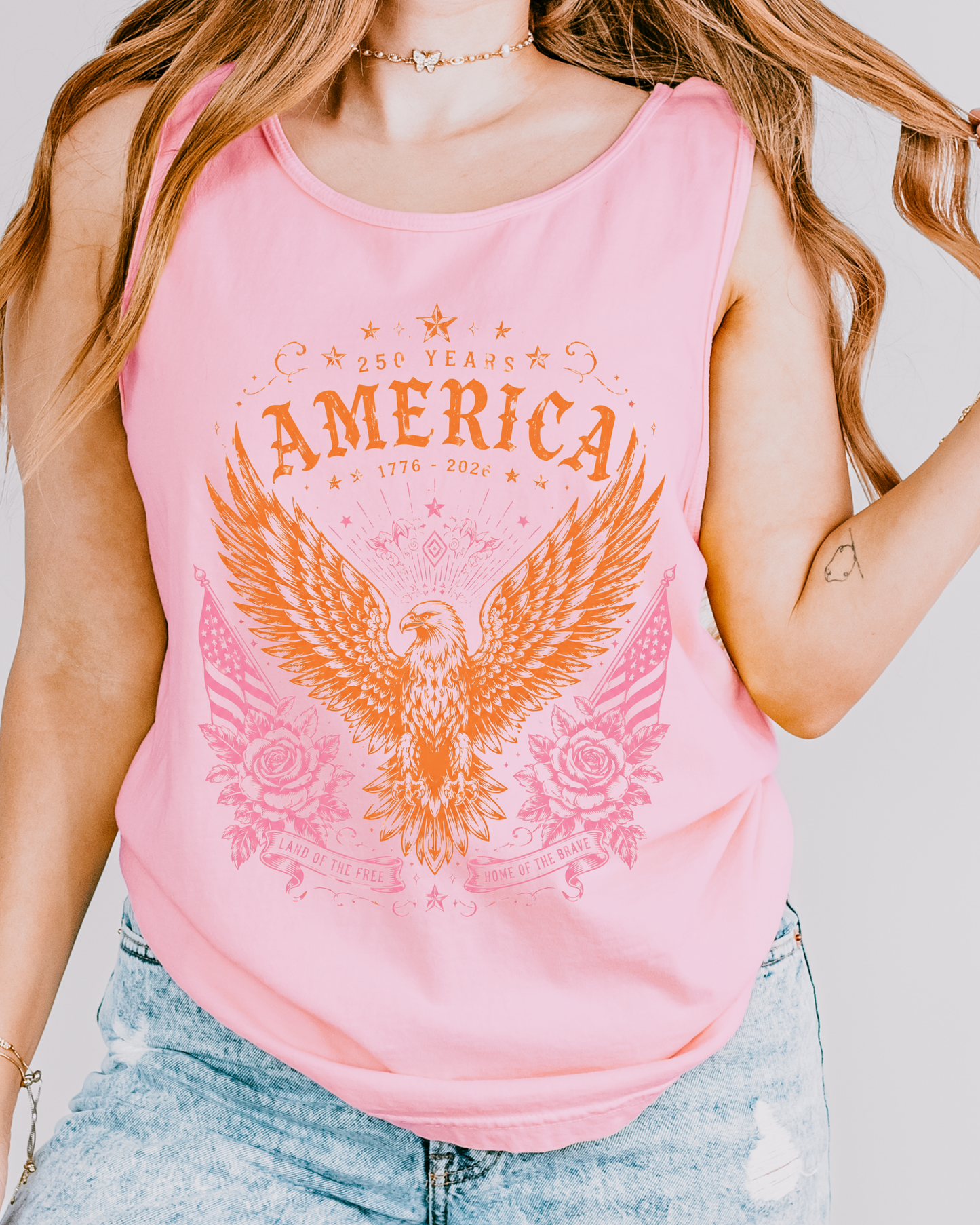 America 250 Tank Top, Patriotic Eagle Tank, Comfort Colors Tank, USA 1776-2026 Shirt, Fourth of July Tank Top
