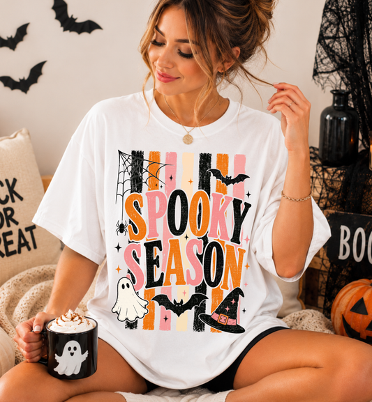 Spooky Season Retro Halloween Graphic Tee | Cute Boutique Fall Shirt for Women