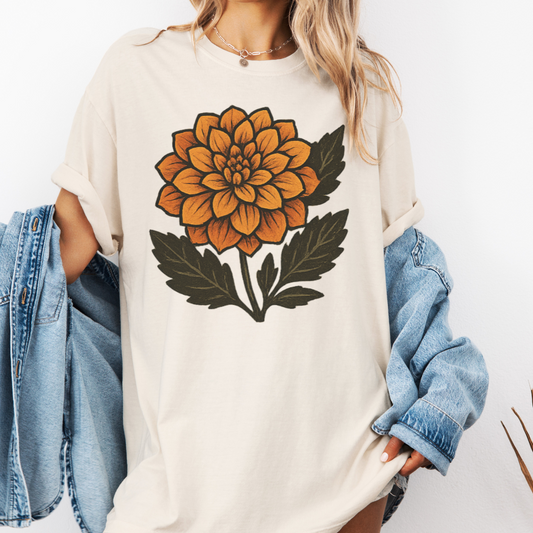 Fall Flower Graphic Tee