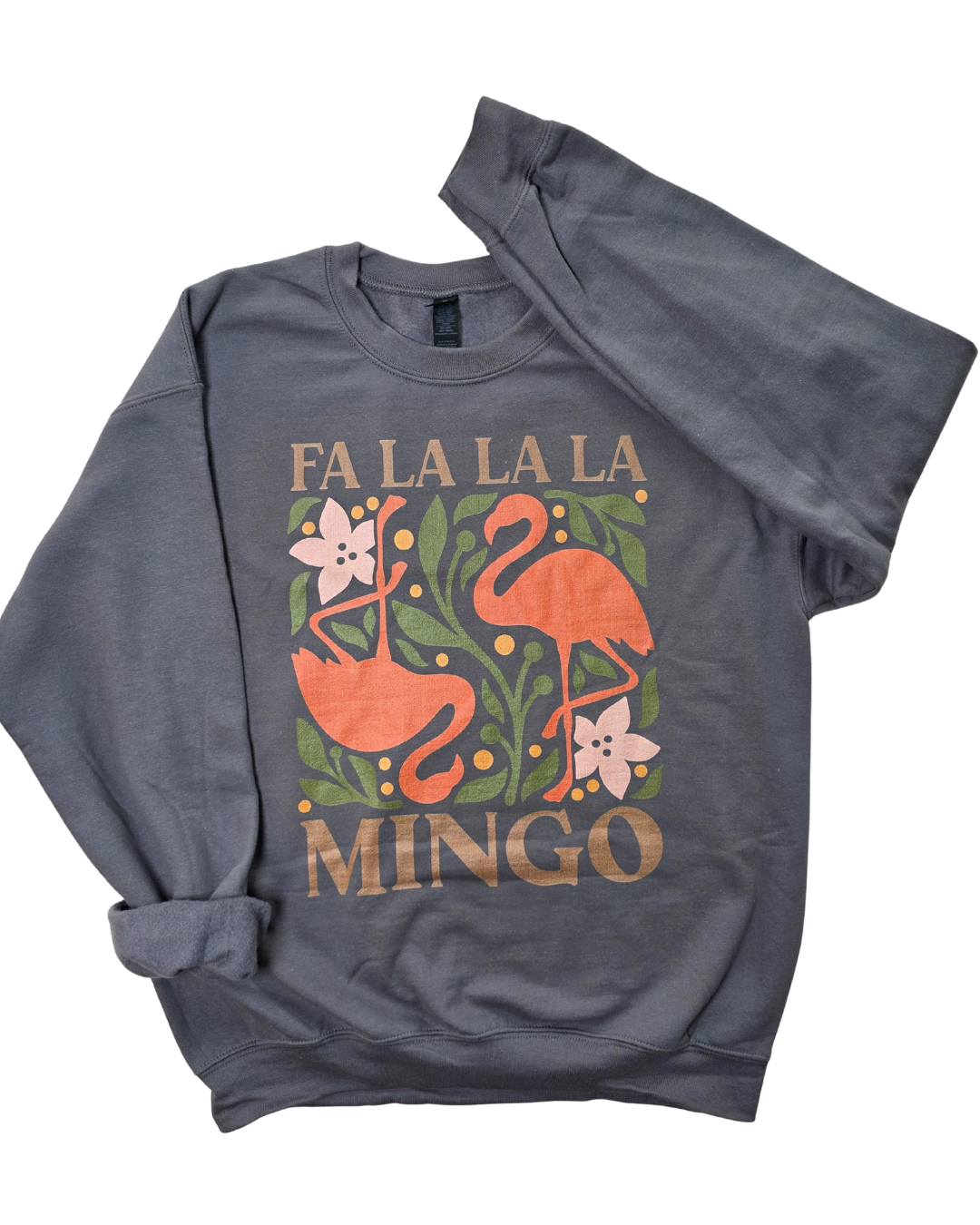 Fa La La La Mingo Sweatshirt – Festive Flamingo Christmas Crewneck