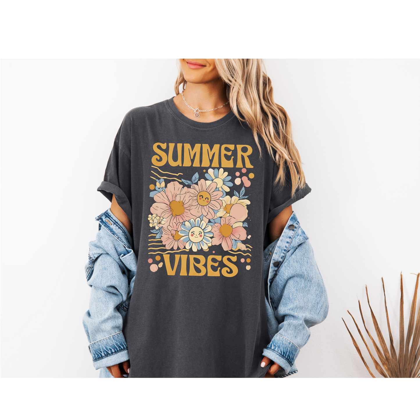 Summer Vibes Flower Graphic Tee