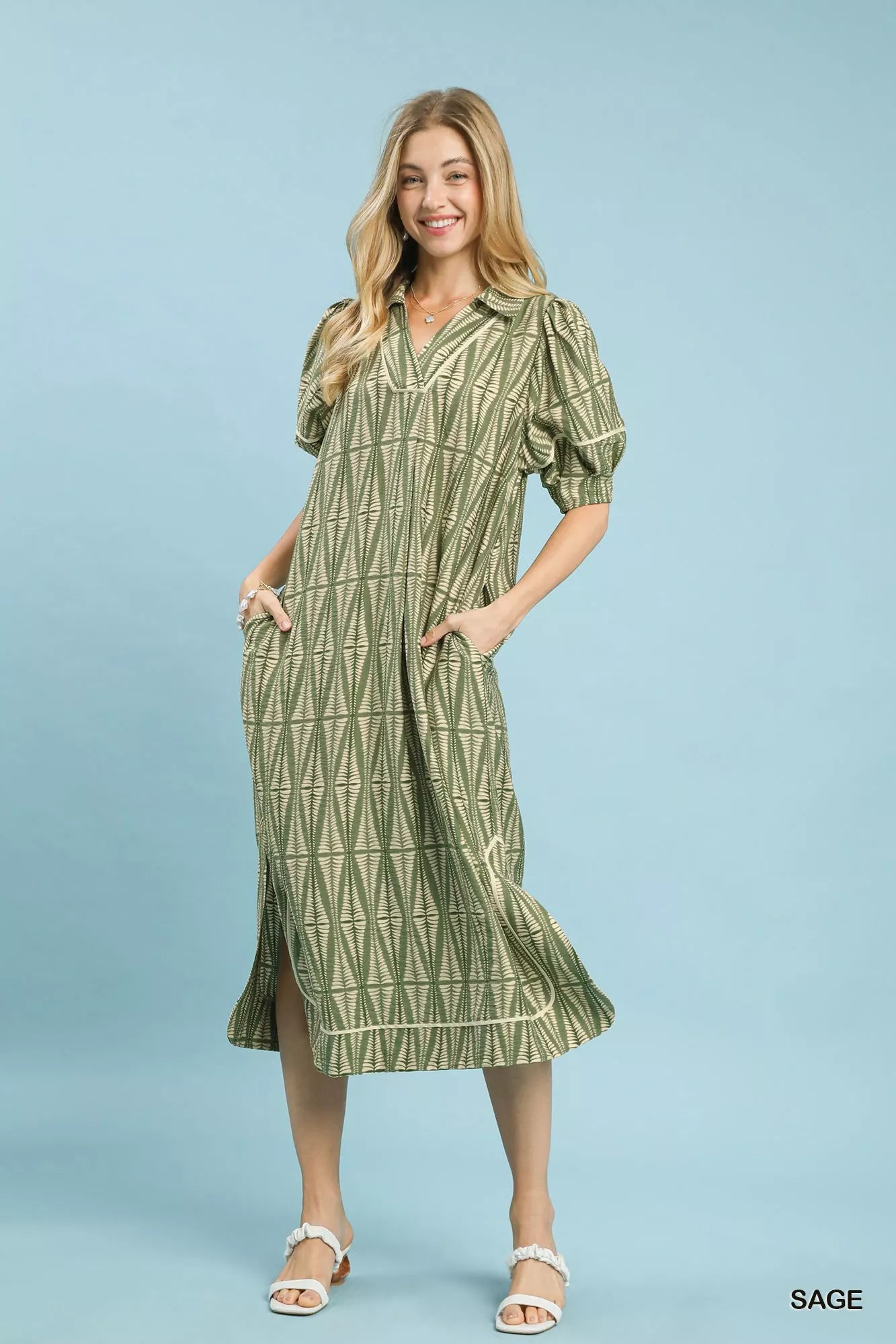 Umgee Geometric Print Midi Dress Trending 38 Co. Umgee Geometric Print Midi Dress Trending 38 Co.