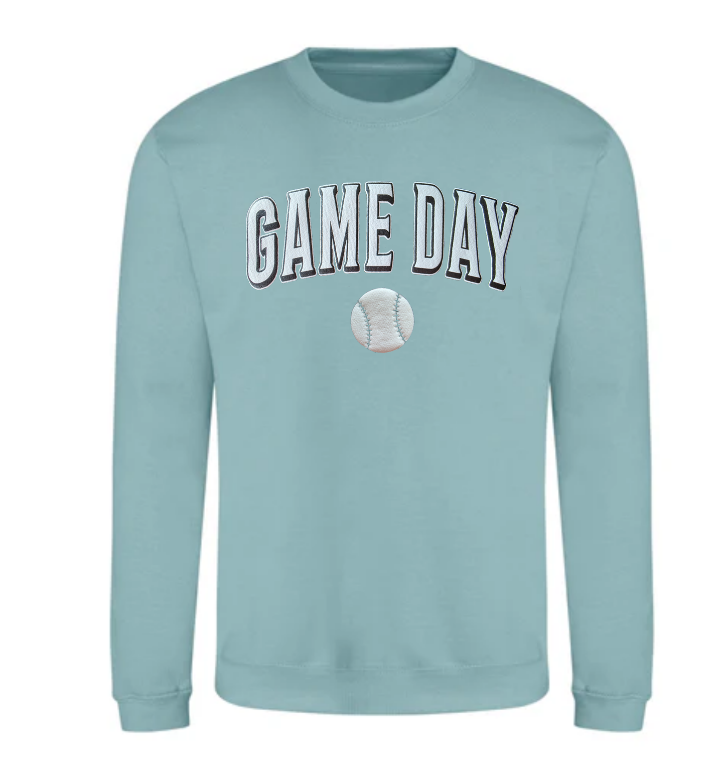 Baseball Game Day Sweatshirt – 3D Puff Print Game Day Crewneck, Baseball Mom Shirt, Team Spirit Fan Pullover, Custom Color Gift