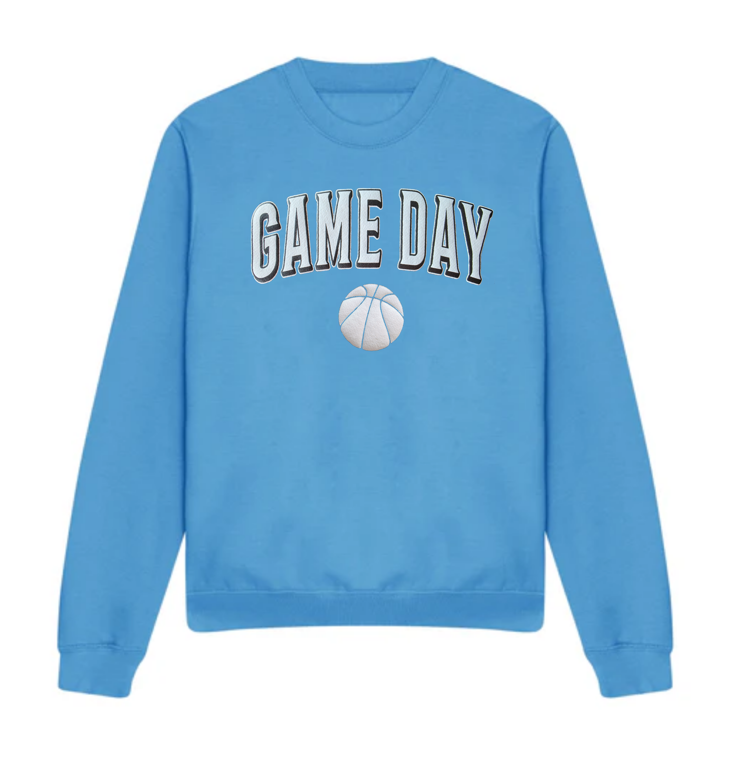 Basketball Game Day Sweatshirt – 3D Puff Print Game Day Crewneck, Baseball Mom Shirt, Team Spirit Fan Pullover,