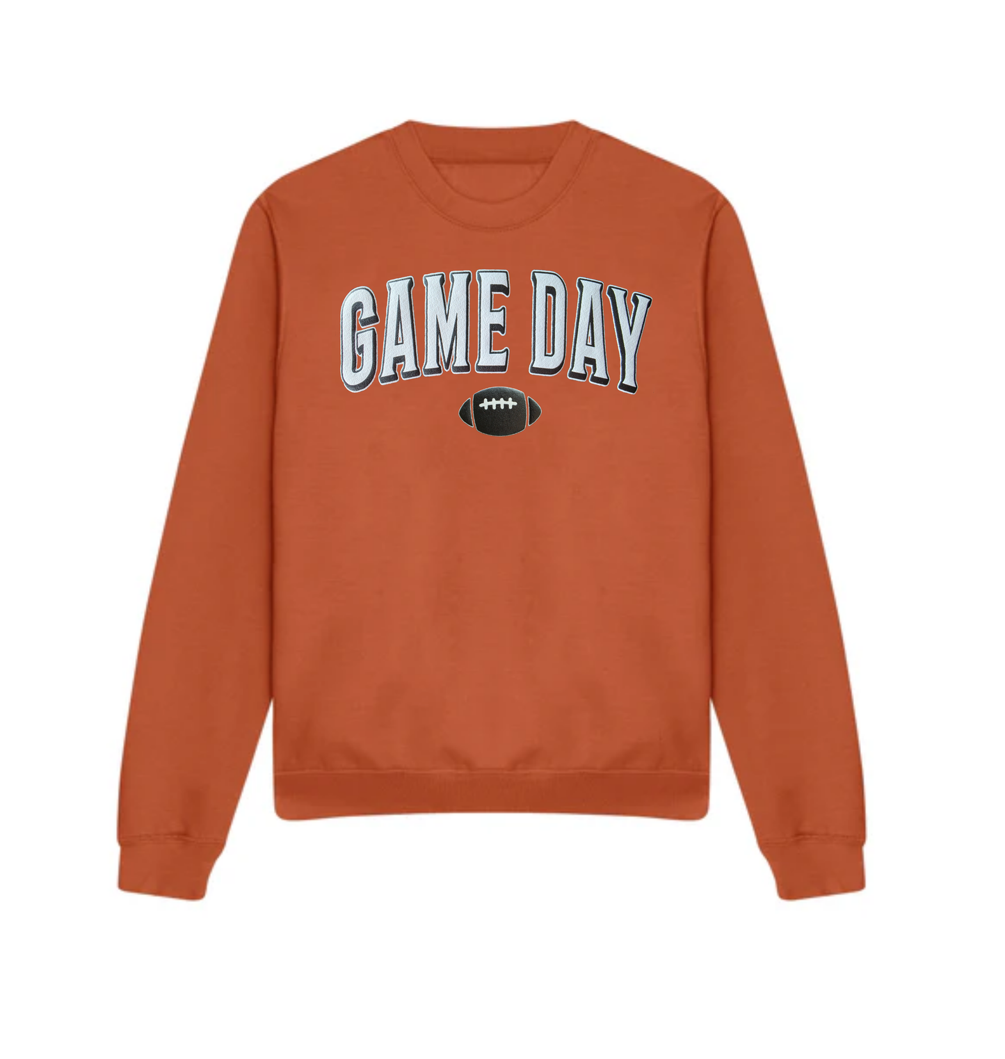 Football Game Day Sweatshirt – 3D Puff Print Game Day Crewneck, Football Mom Shirt, Team Spirit Fan Pullover, Custom Color Game Day Gift