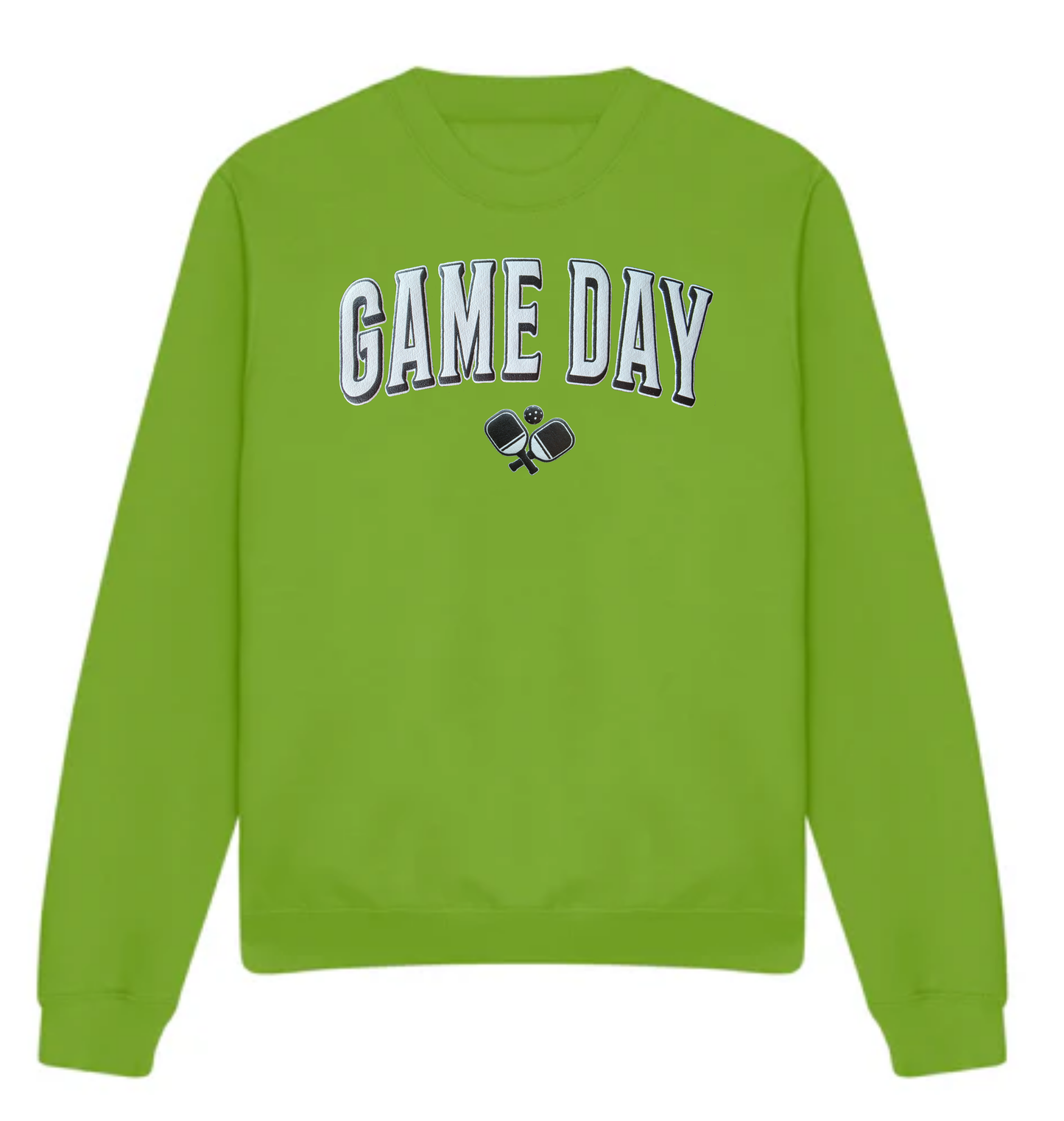 Pickleball Game Day Sweatshirt | 3D Puff Raised Varsity Crewneck | Pickleball Mom Gift | Teen Spirit Wear | Custom Color Sports Fan Top