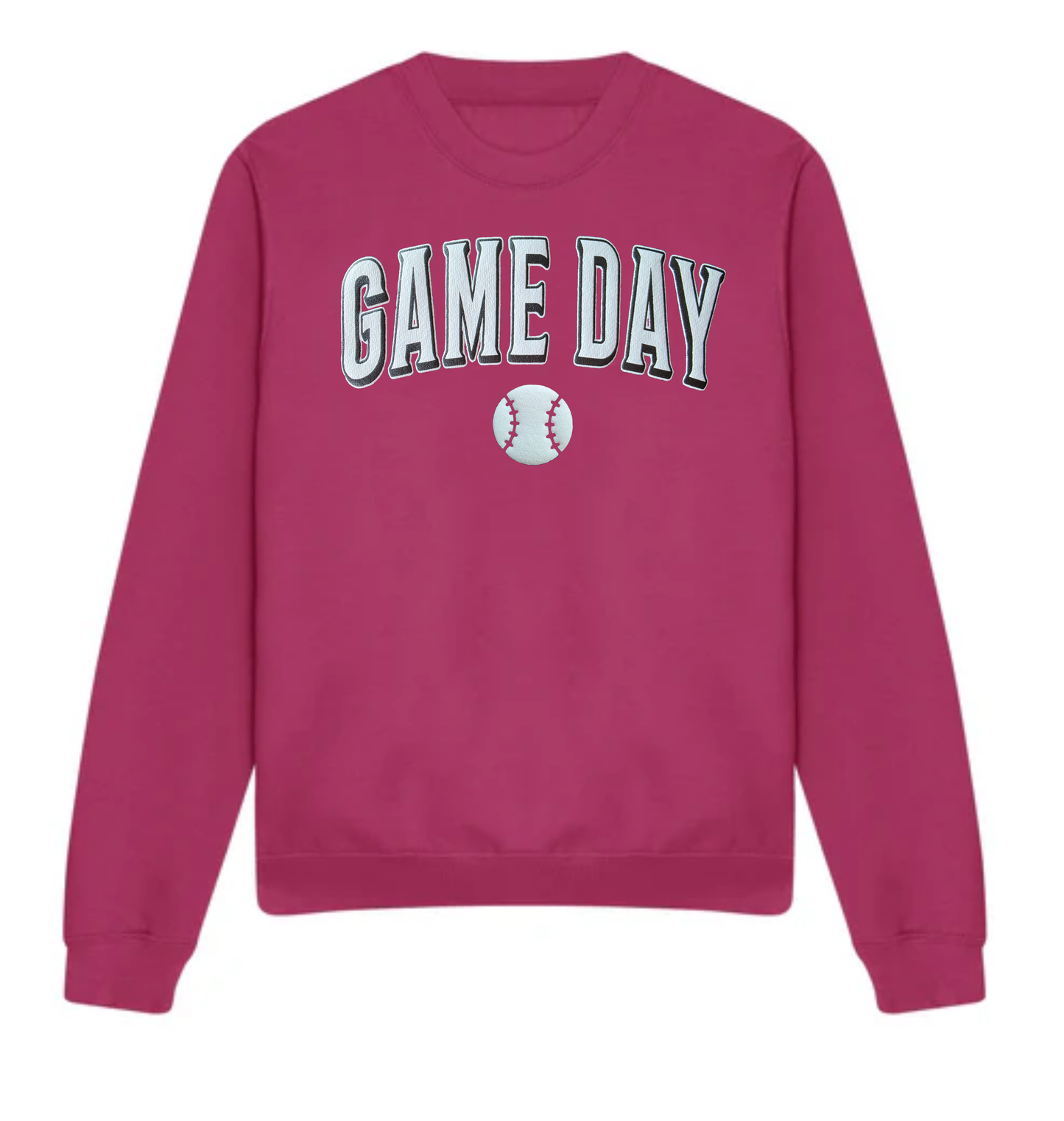 Softball Game Day Sweatshirt | 3D Puff Raised Varsity Crewneck | Softball Mom Gift | Teen Cheer Spirit Wear | Custom Color Sports Fan Top