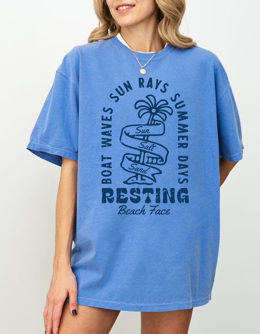 Resting Beach Face Graphic Tee
