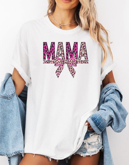 Mama Leopard Print Graphic Tee
